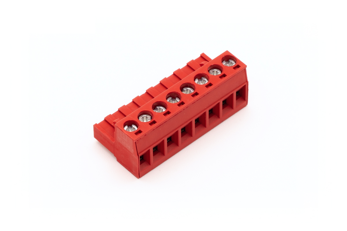 Schraub-Steckklemme Rot 8fach