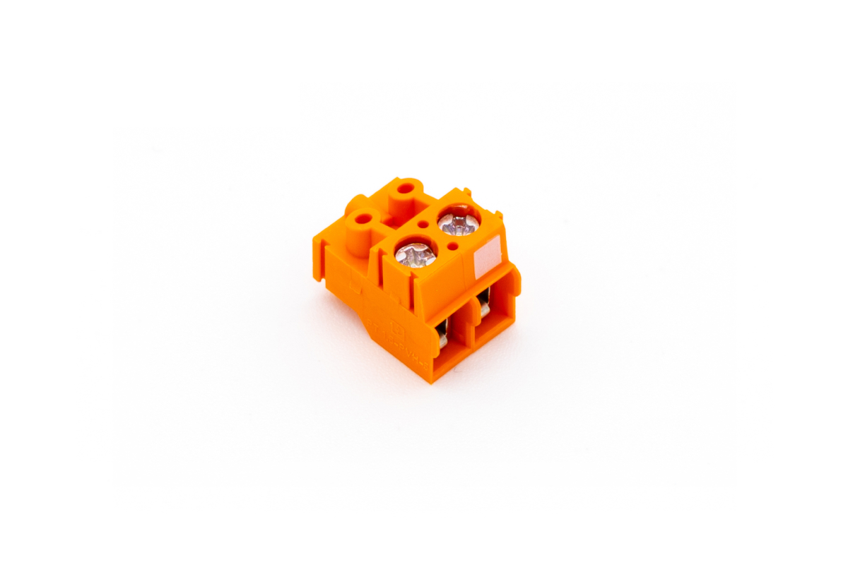 Schraubklemme Top Orange 2-fach