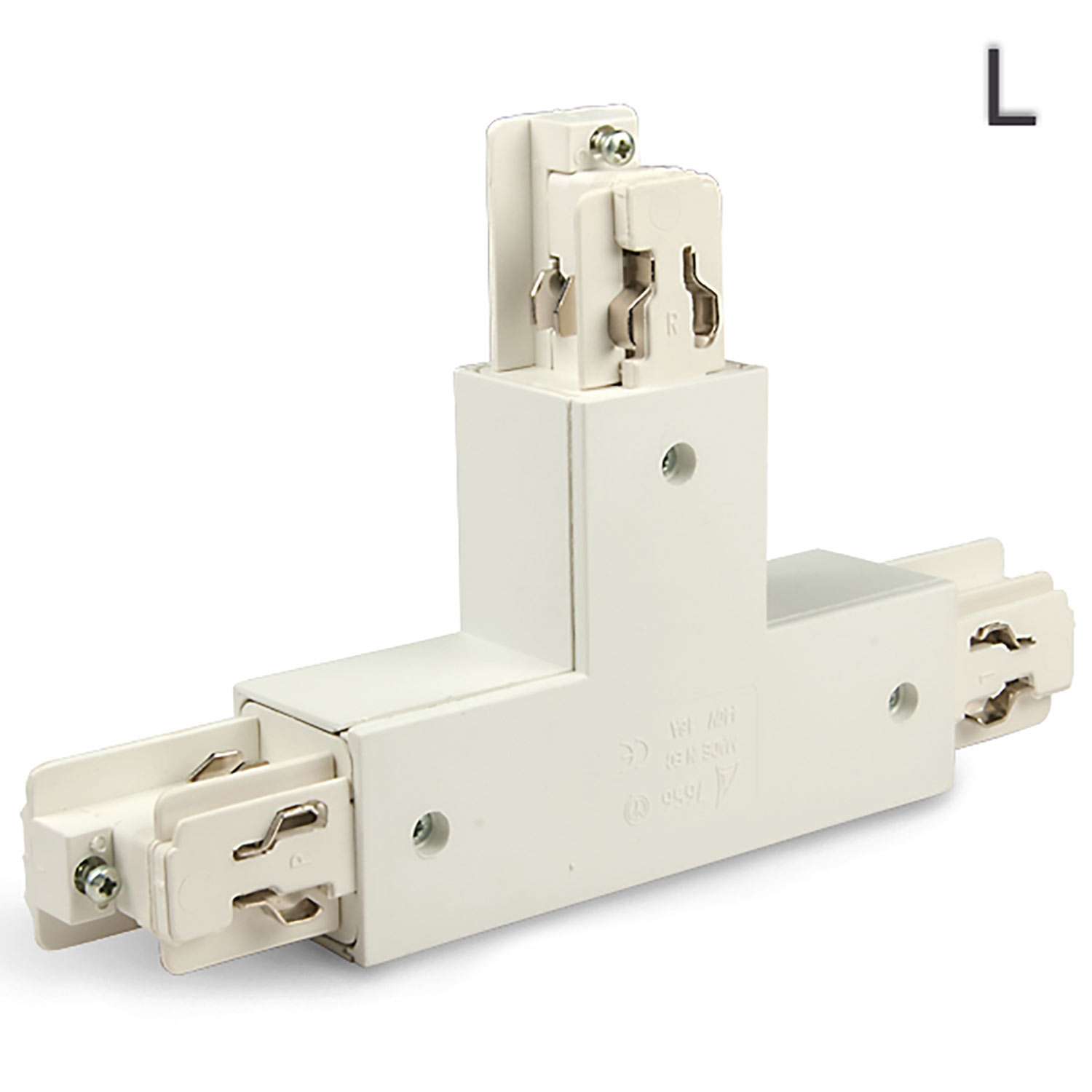 3-Phasen Classic T-Verbinder N-Leiter rechts, Schutzleiter links, weiß