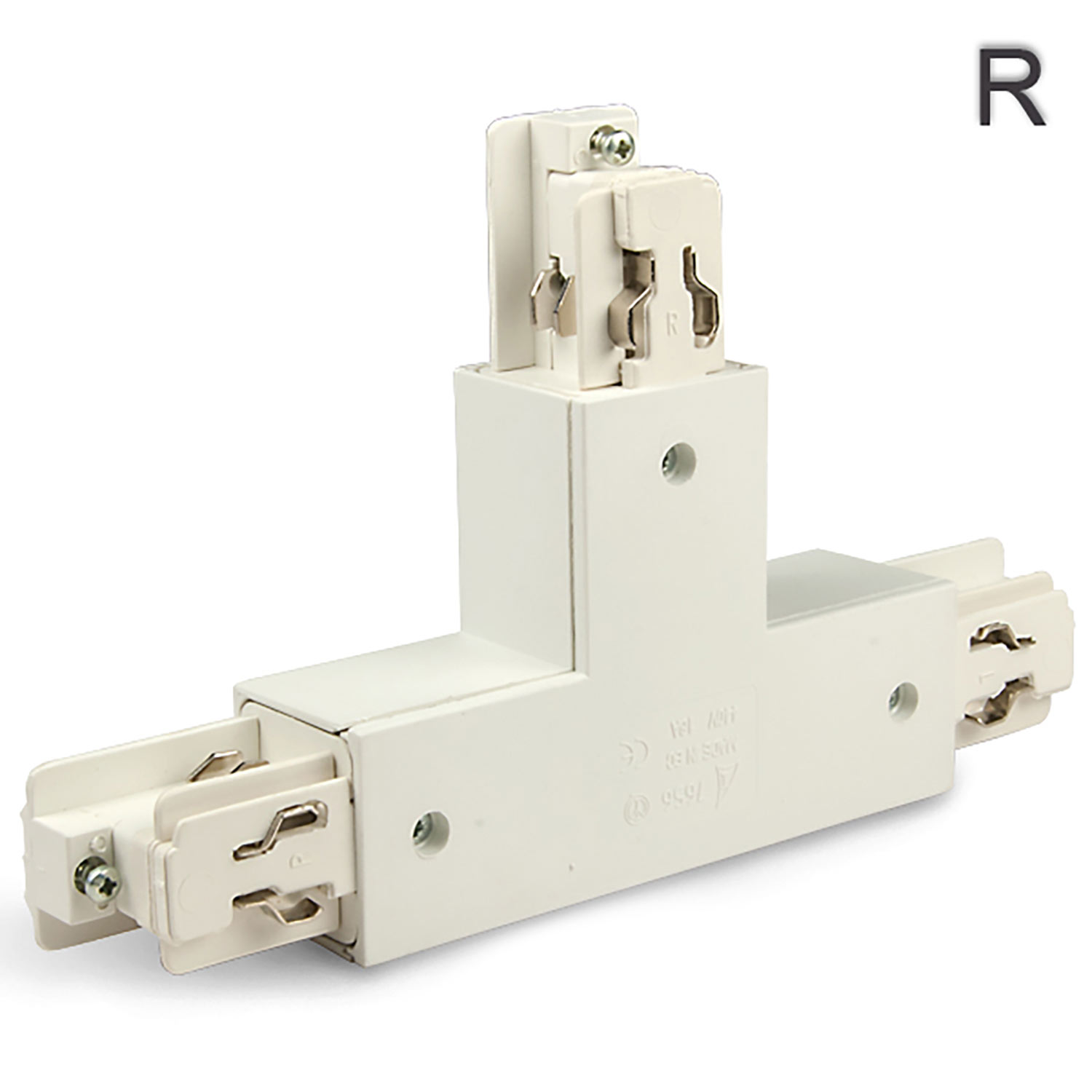 3-Phasen Classic T-Verbinder N-Leiter links, Schutzleiter rechts, weiß