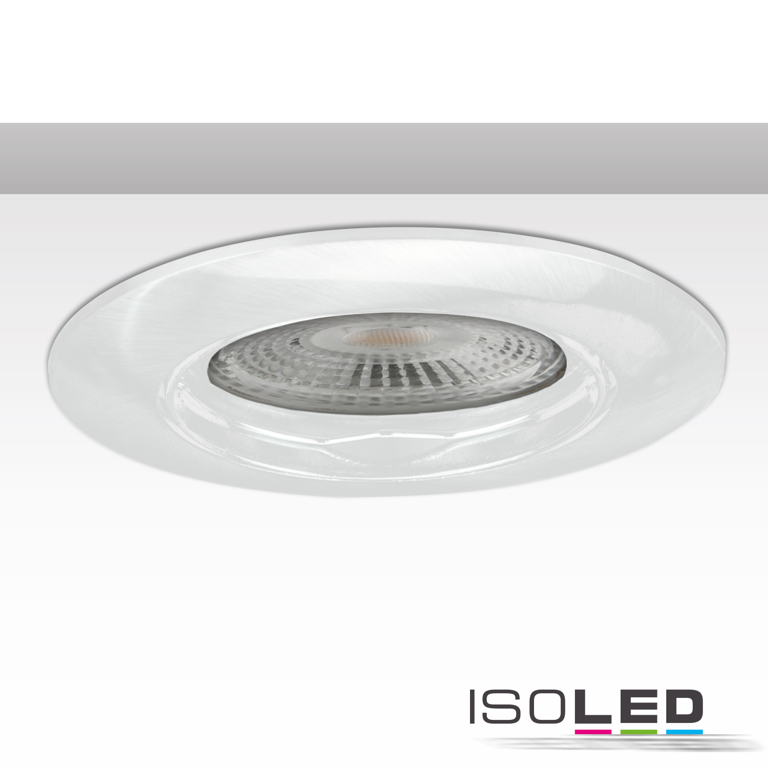 Einbaurahmen rund, Loch 73mm, weiß, für GU10/MR16 Spots