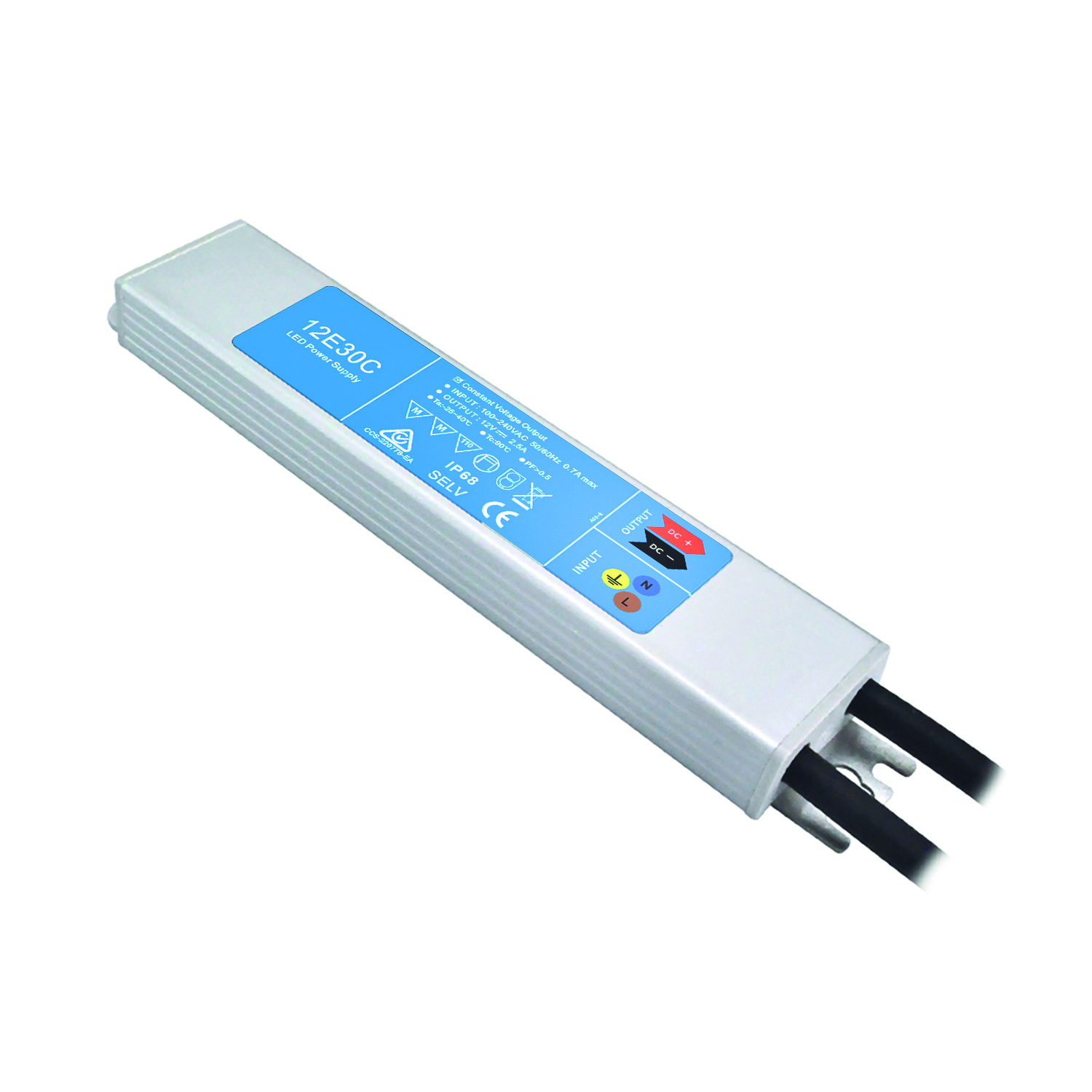 LED Trafo 12V/DC, 0-30W, PowerSync, IP68