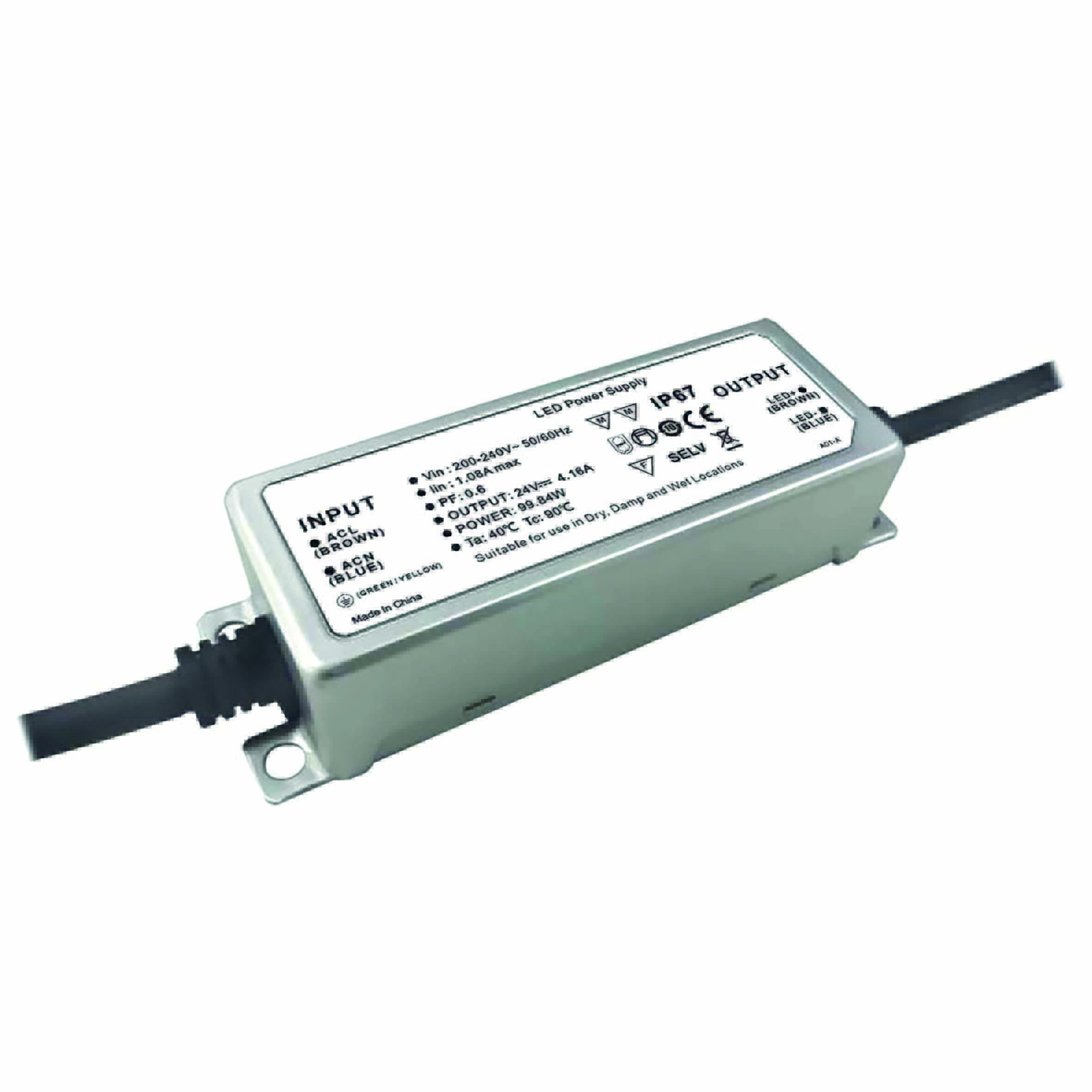 LED Trafo 24V/DC, 0-100W, IP66, Powersync