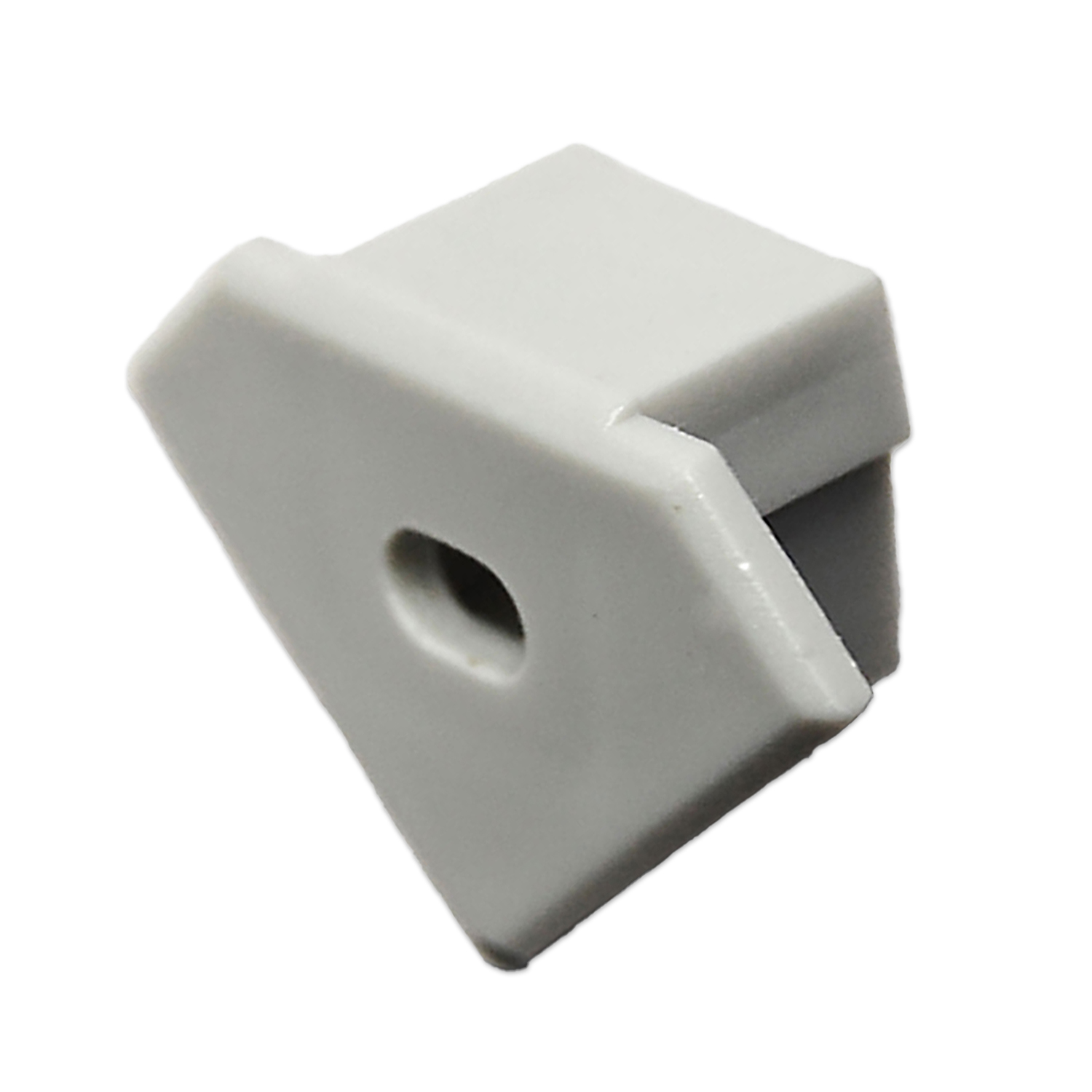 Endkappe für Profil ECK10 silber, inkl. Kabeldurchführung