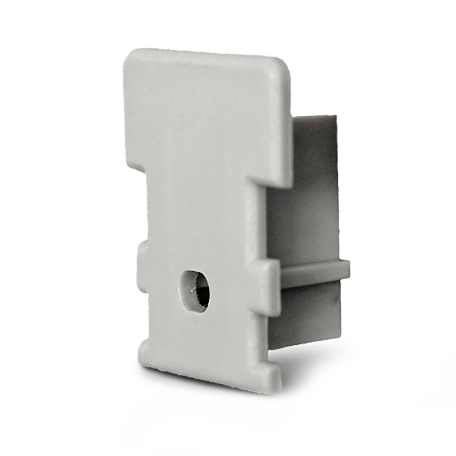 Endkappe für Profil GROUND-OUT12 silber, inkl. Kabeldurchführung