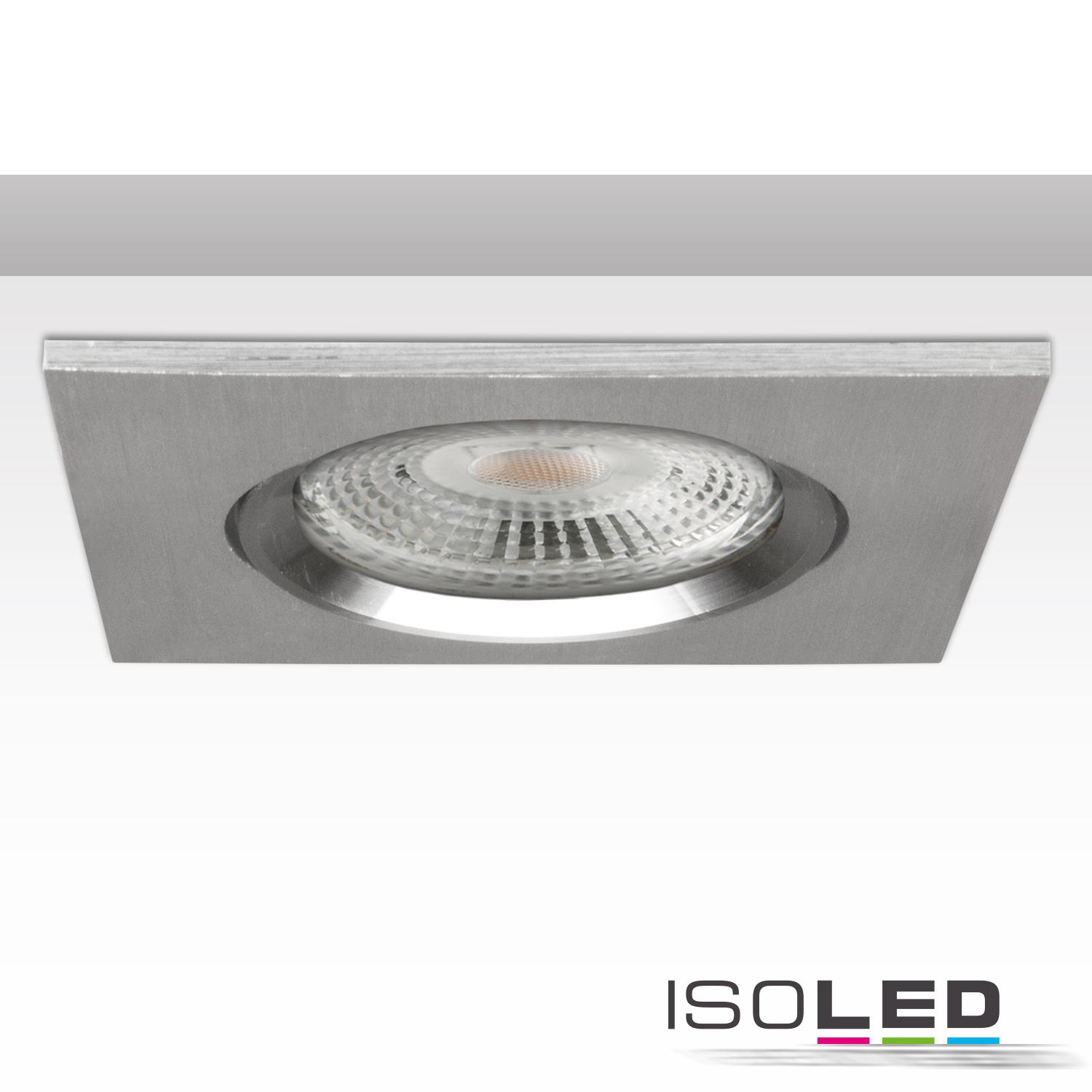 Einbaurahmen BRUSH TWO eckig, Loch 68mm, Alu, schwenkbar, für GU10/MR16 Spots