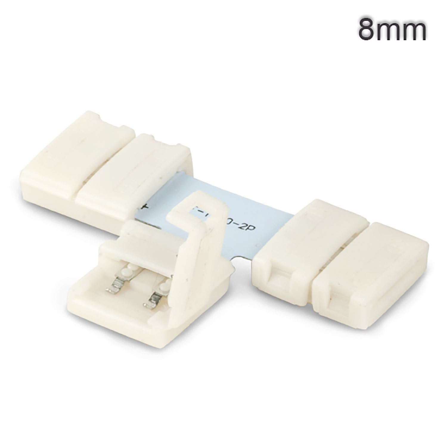 Clip-T-Verbinder (max. 5A) C1-28 für 2-pol. IP20 Flexstripes mit Breite 8mm, Pitch >12mm