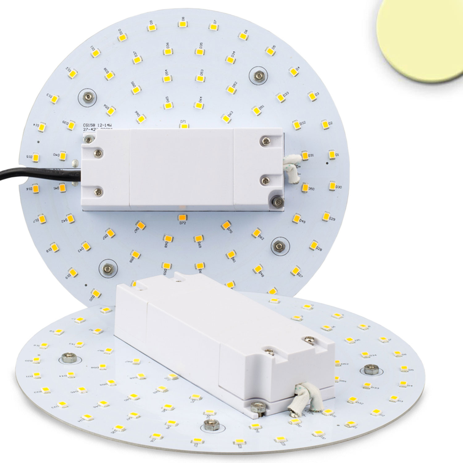 LED Umrüstplatine 160mm, 12W, mit Magnet, warmweiß