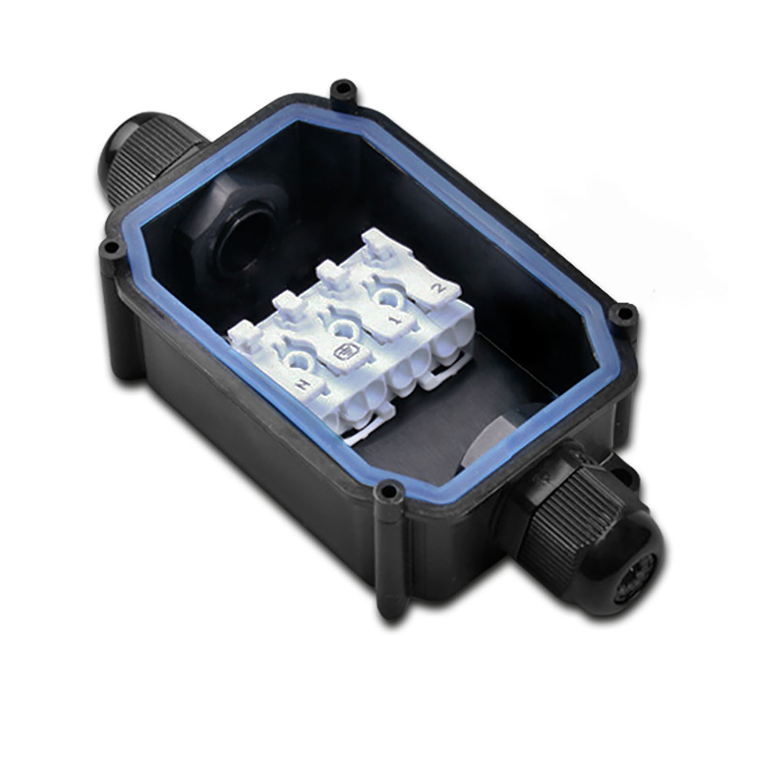 Kabelverbinder IP66, Würgenippel + Push-Klemme 2x4polig