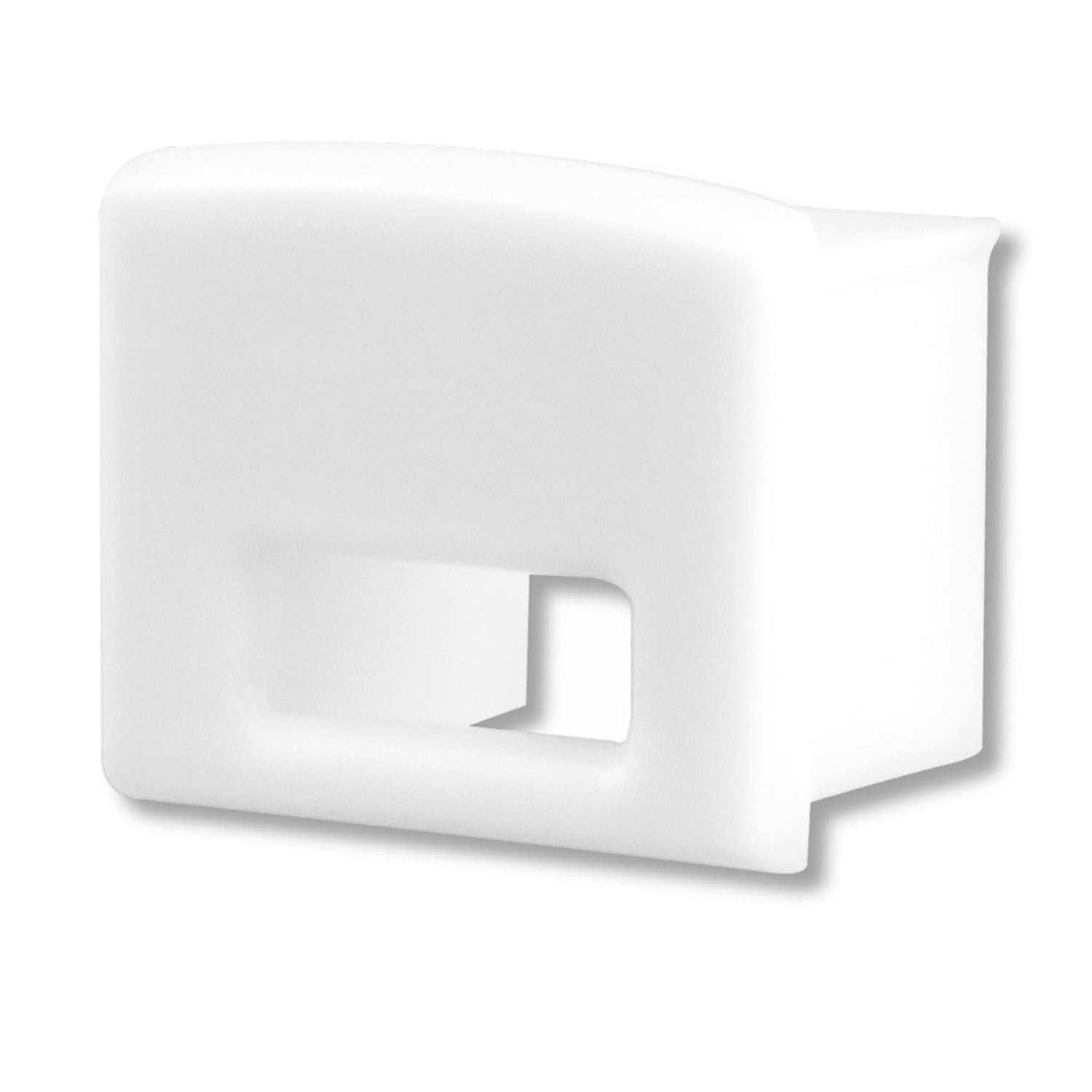 Endkappe EC11W weiß für Profil SURF12 BORDERLESS mit Kabeldurchführung, 1 STK