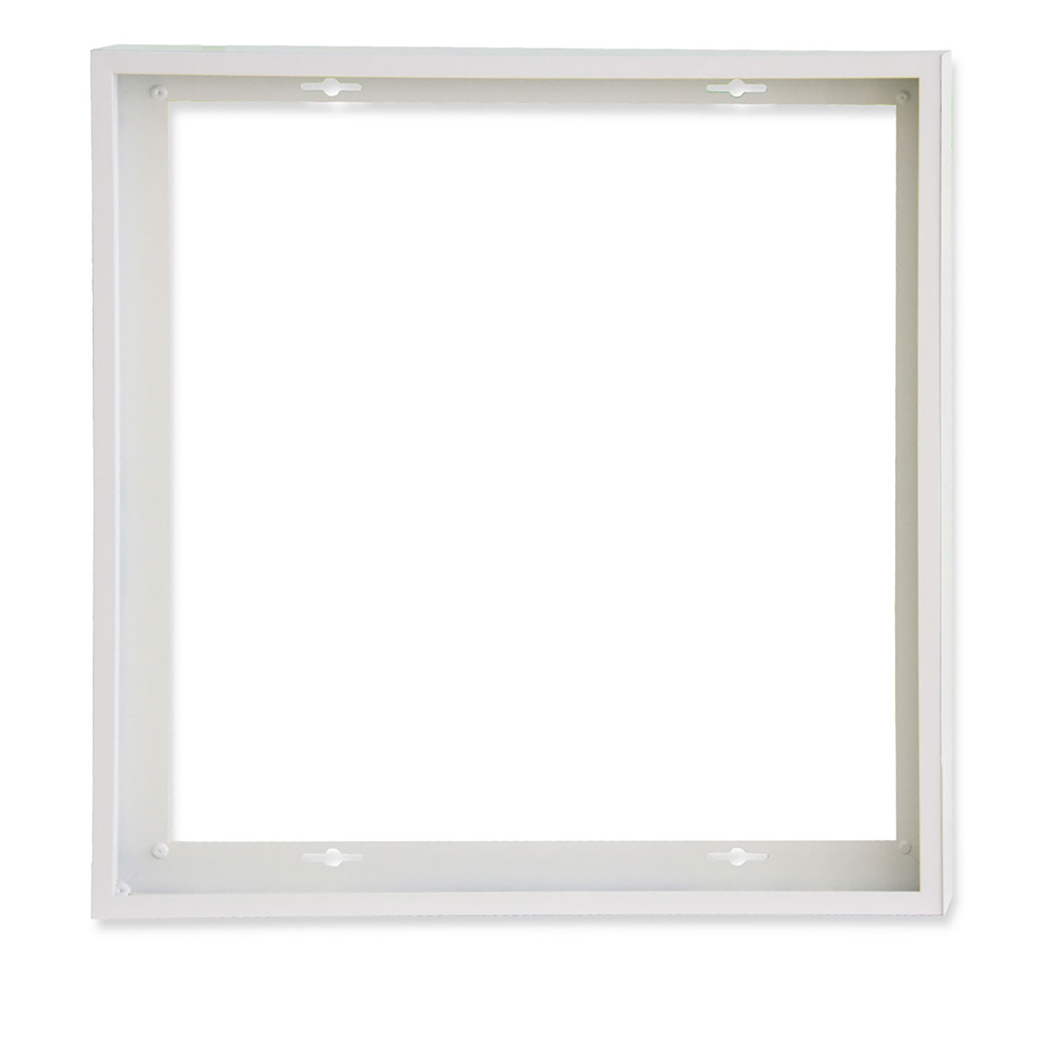 Aufbaurahmen weiß RAL 9016, Höhe 5cm, für LED Panels 625×625, steckbare Schnellmontage
