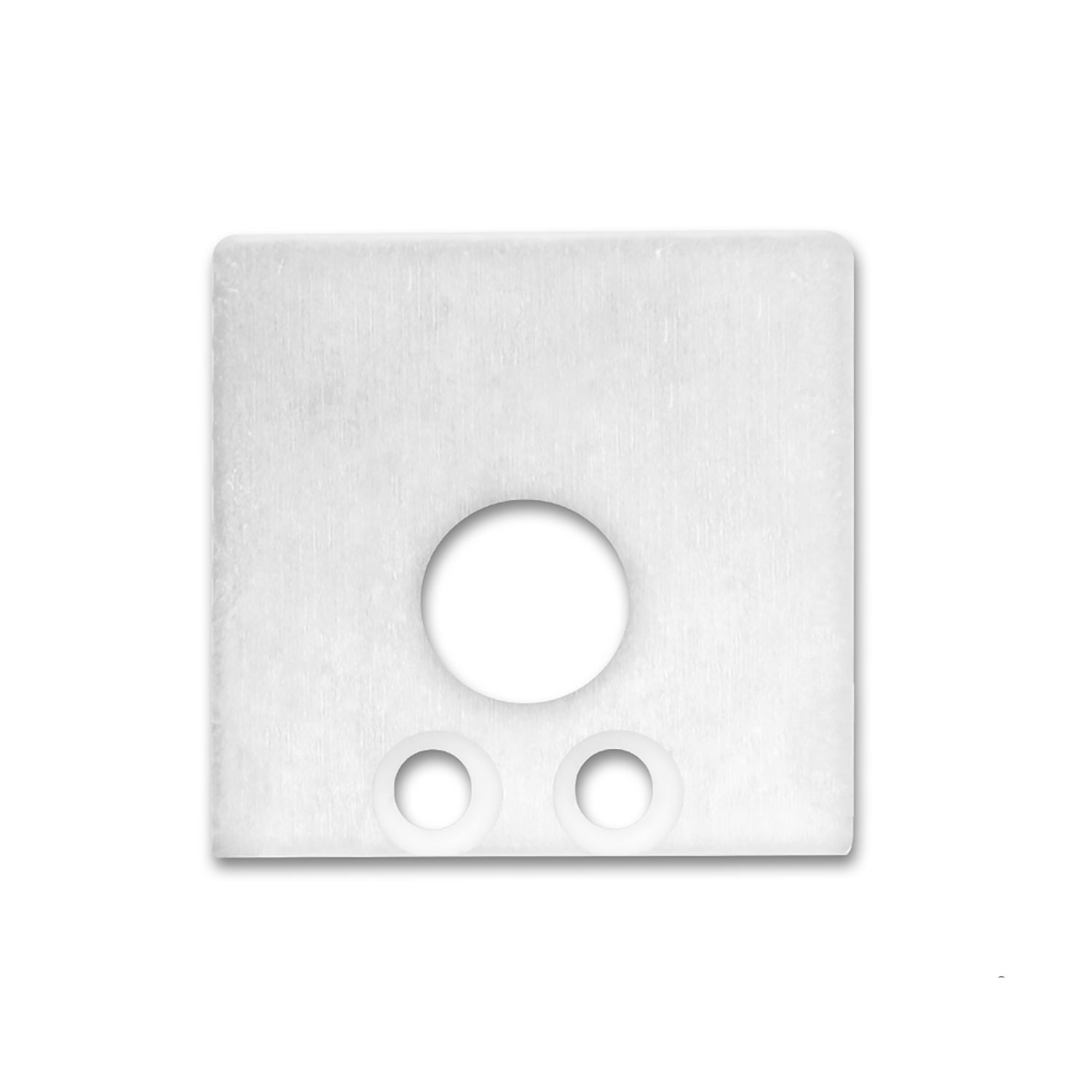 Endkappe EC 59W weiß RAL 9010 für Profil SURF16 mit Kabeldurchführung, 2 STK, inkl. Schrauben