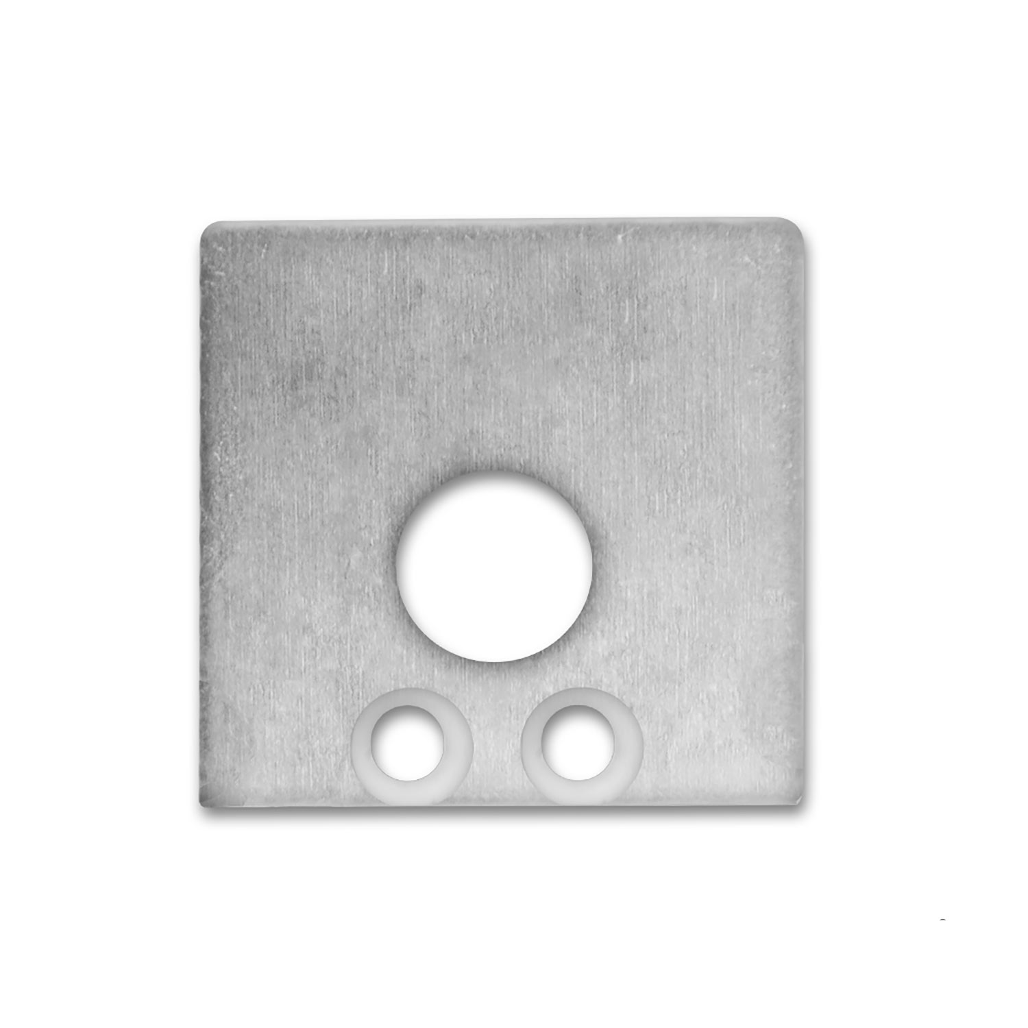 Endkappe EC 59 Aluminium für Profil SURF16 mit Kabeldurchführung, 2 STK, inkl. Schrauben