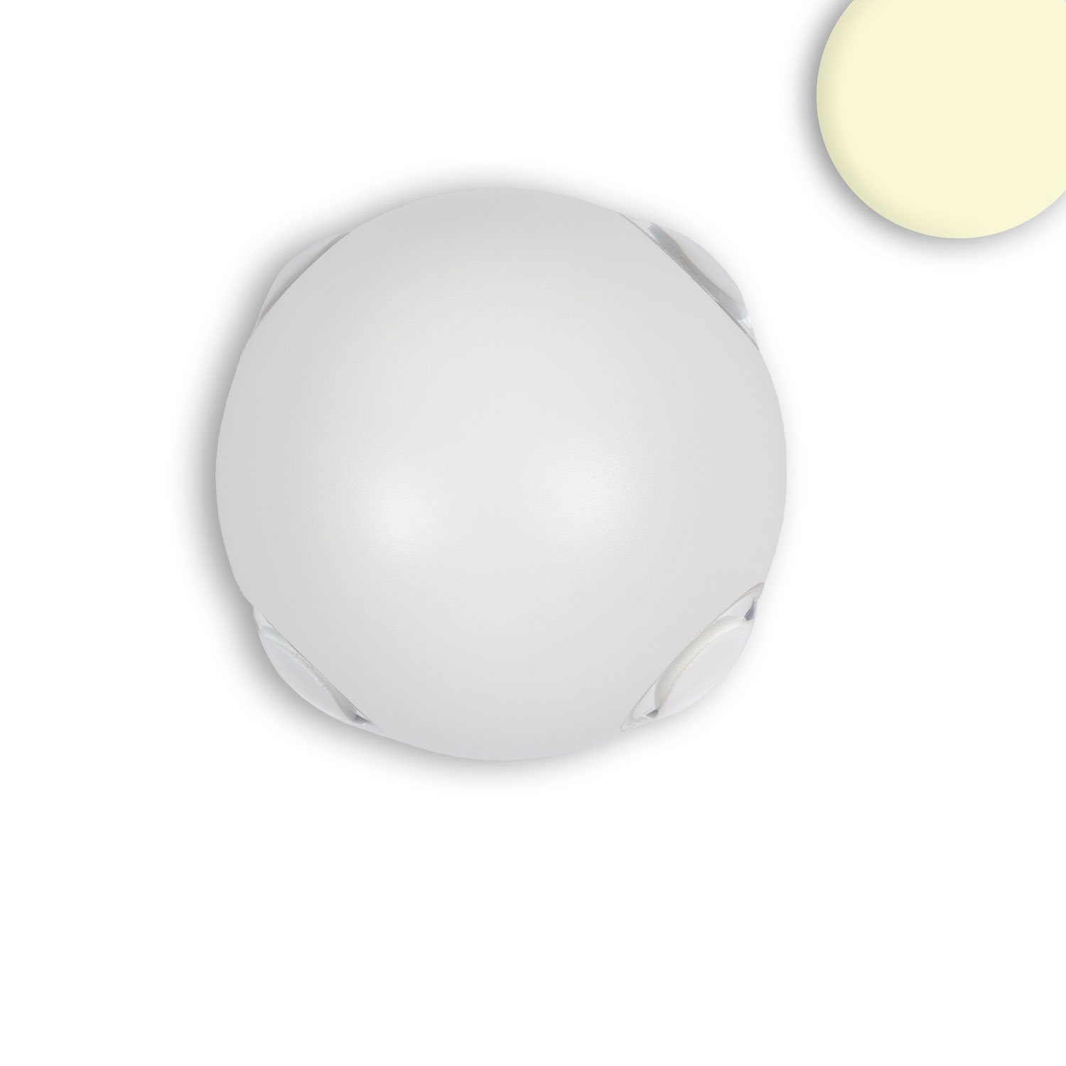 LED Wandleuchte Up&Down 4*1W CREE, IP54, sandweiß, warmweiß