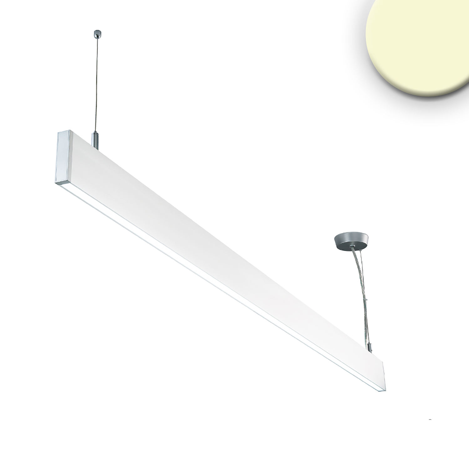 LED Hängeleuchte Linear Up&Down 1200, 40W, prismatisch, linear- u. 90° verbindbar, weiß, warmweiß