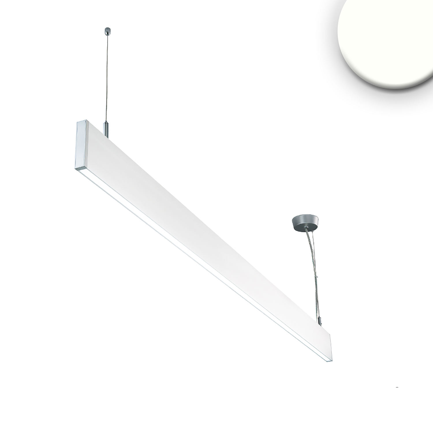 LED Hängeleuchte Linear Up&Down 600, 25W, prismatisch, linear- u. 90° verbindbar, weiß, neutralweiß