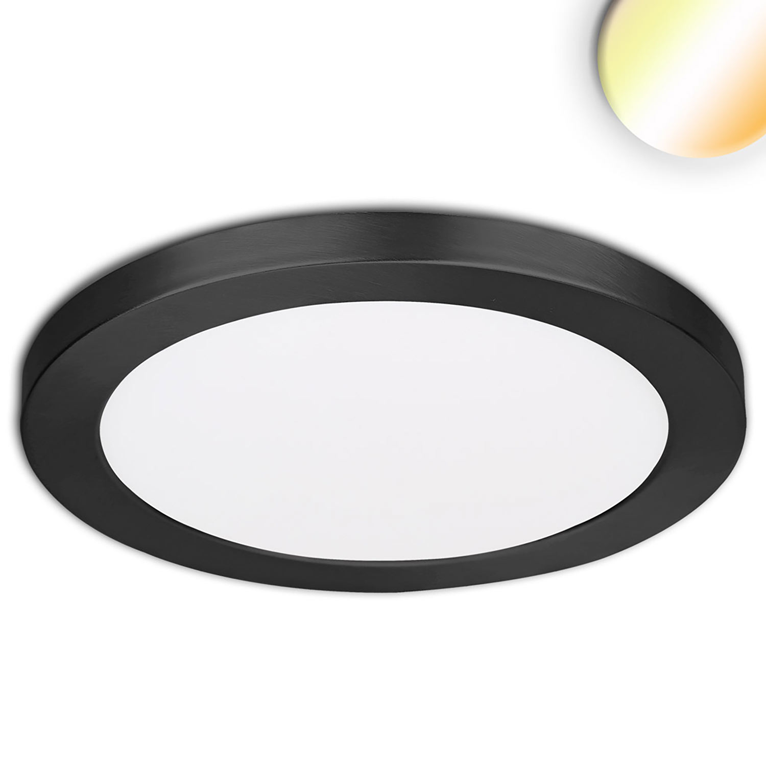 LED Aufbau/Einbauleuchte Slim Flex, 24W, schwarz, ColorSwitch 3000|3500|4000K
