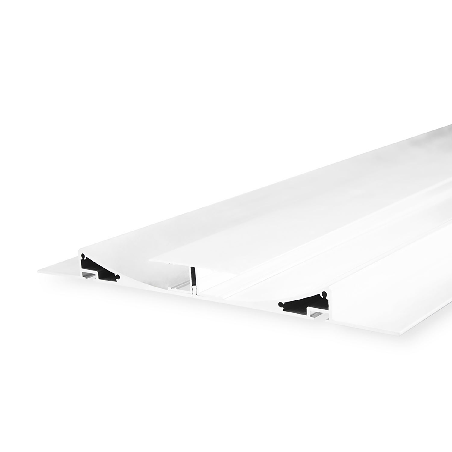 LED Trockenbau-Leuchtenprofil Double Curve, weiß RAL 9010 200cm