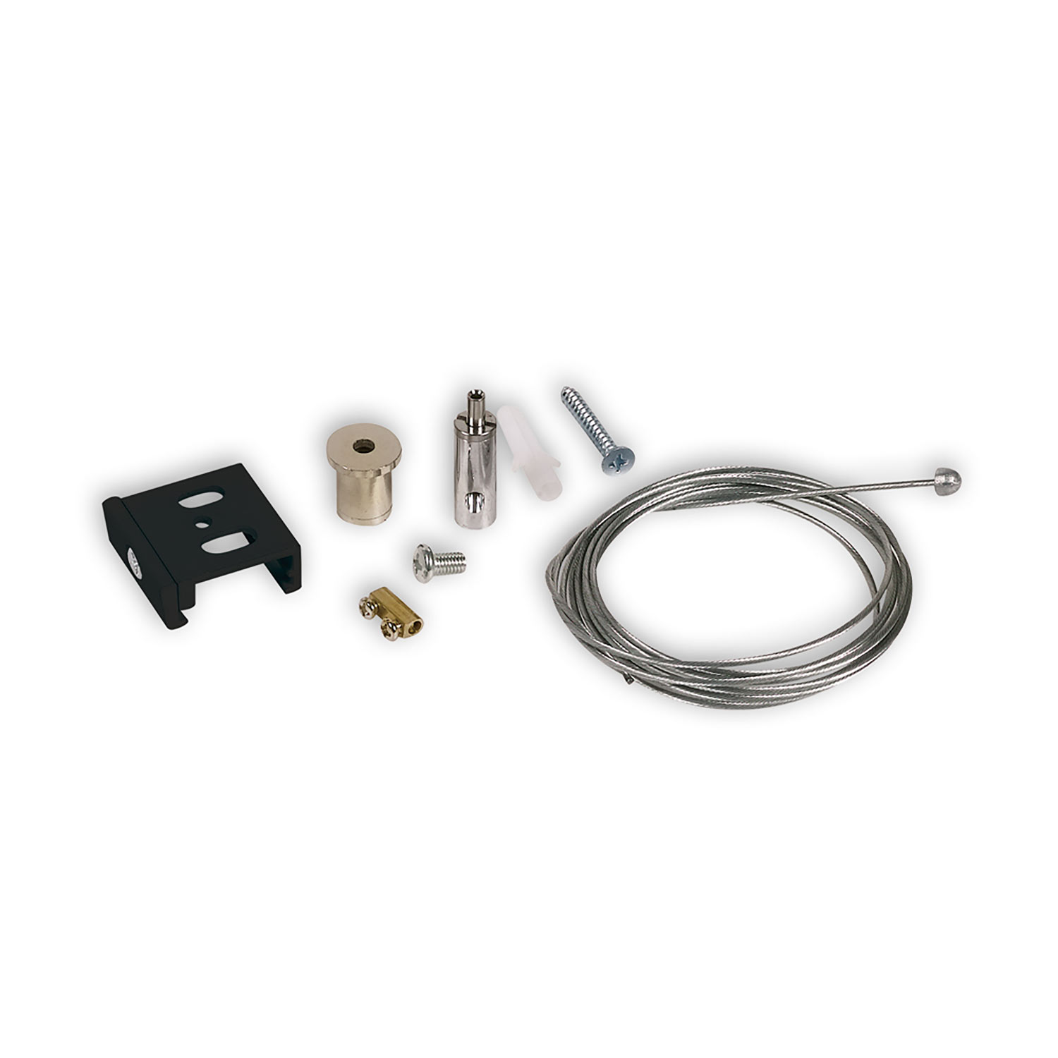 3-Phasen S1 Seilabhängung mit Rutschklemme, 10-200cm schwarz