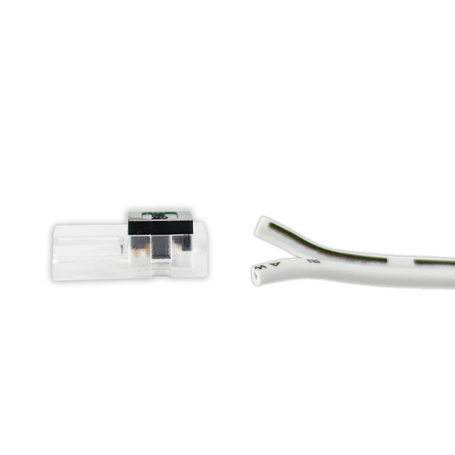 Kontakt-Kabelanschluss (max. 5A) K1-210 für 2-pol. IP20 Flexstripes mit Breite 10mm und Pitch >7mm