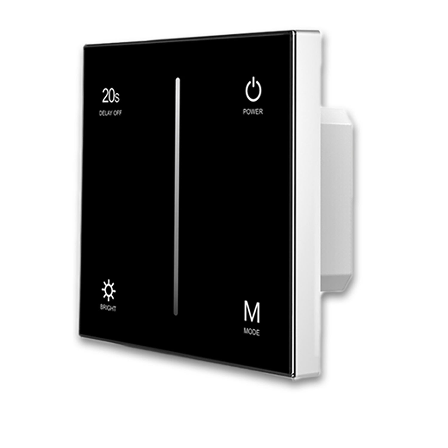 Sys-Pro 1 Zone Touch/Funk-Dimmer 230V schwarz, 360VA, Phasenan-/Abschnitt wählbar