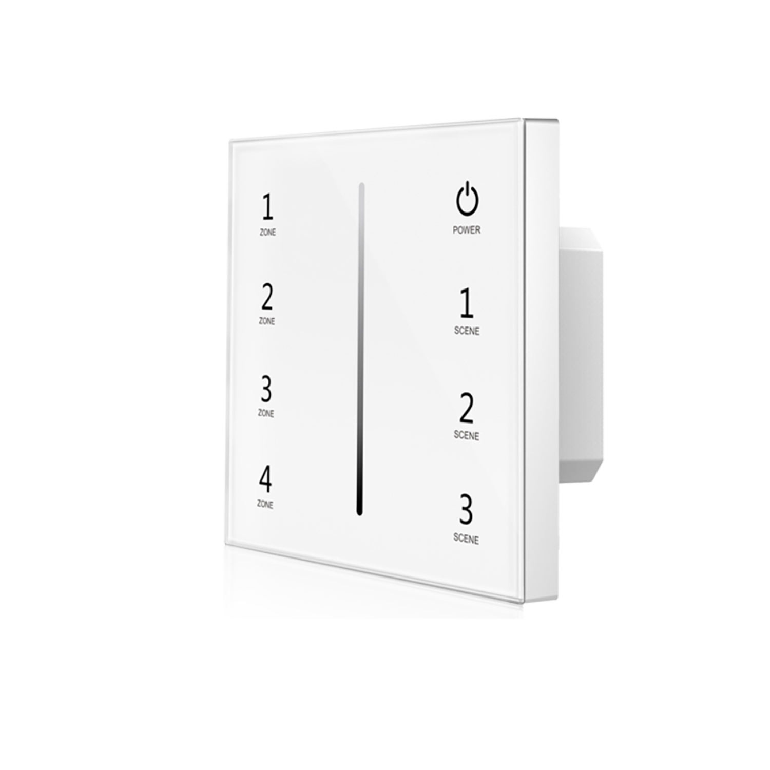 Sys-Pro 4 Zonen Einbau-Touch-Funk-Bedienung 4×0-10V Output,weiß, 100-240V