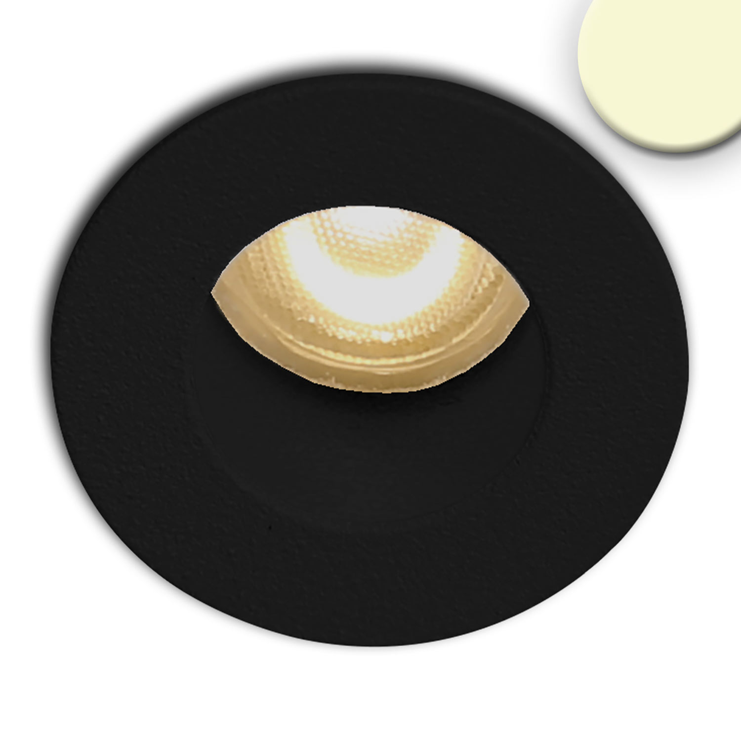 LED Einbauleuchte MiniAMP schwarz, 1W, 24V DC, warmweiß, rückversetzt, dimmbar