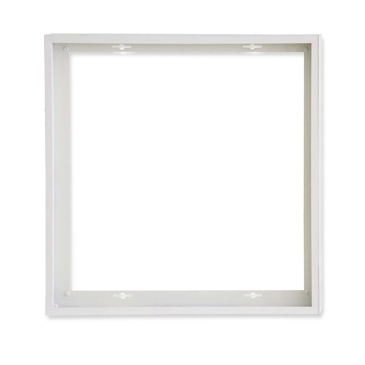 Aufbaurahmen weiß RAL 9016, Höhe 5cm, für LED Panels 600×600, steckbare Schnellmontage