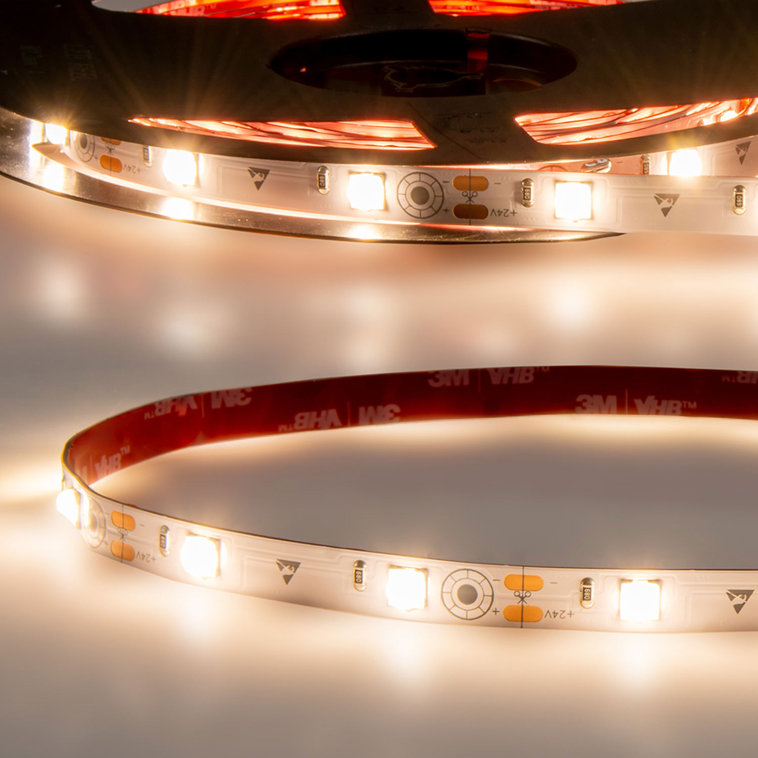 LED HEQ830 Flexband Linse 160°, 24V DC, 17W, IP20, 3000K, 5m Rolle, 28 LED/m