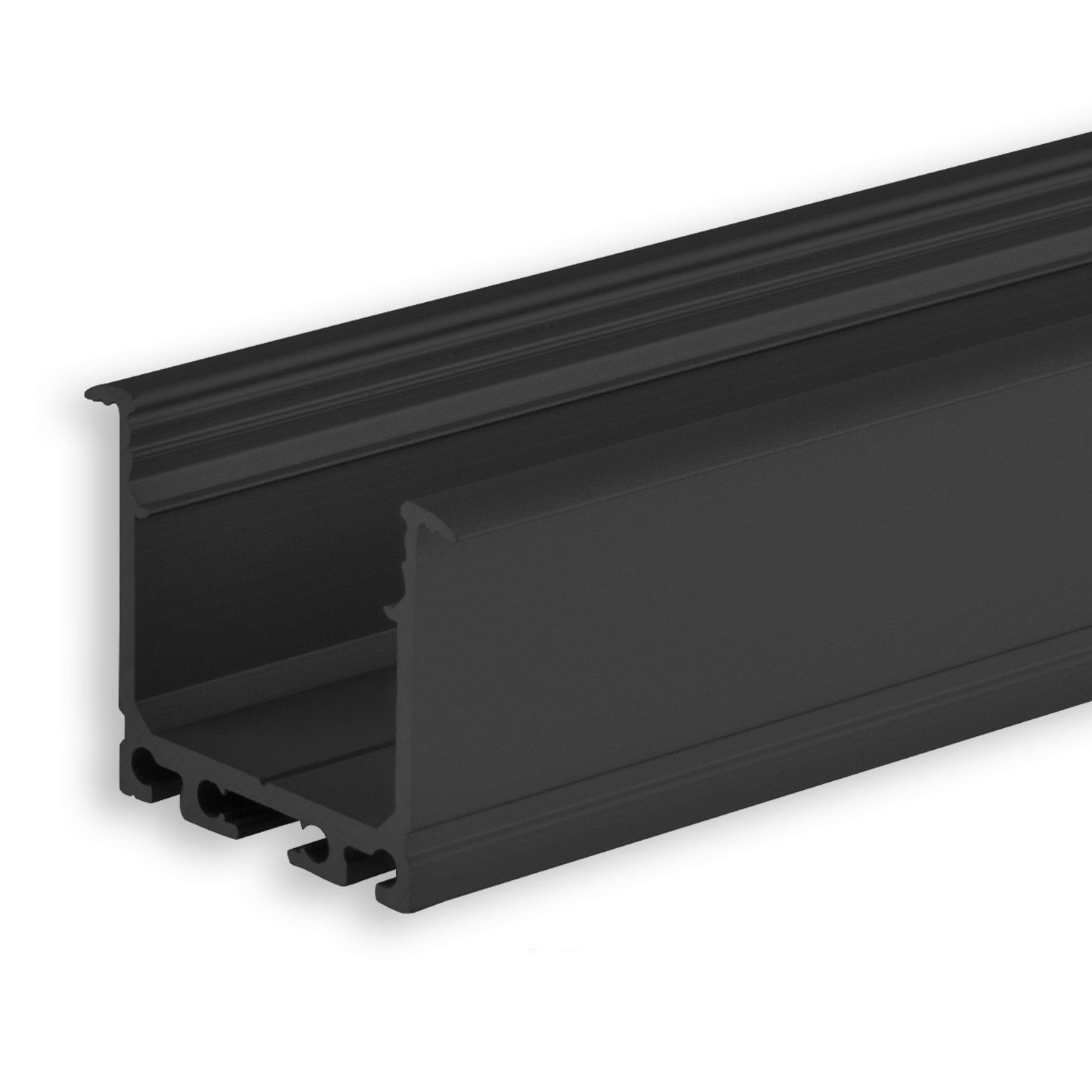 LED Einbauprofil DIVE20 Aluminium schwarz RAL9005, 200cm