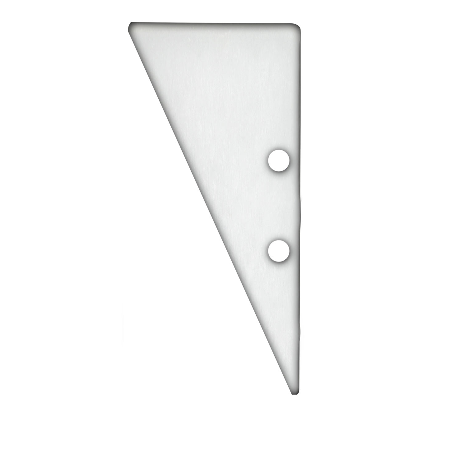 Endkappe EC91 Aluminium weiß RAL 9003 für Profil HIDE TRIANGLE inkl. Schrauben