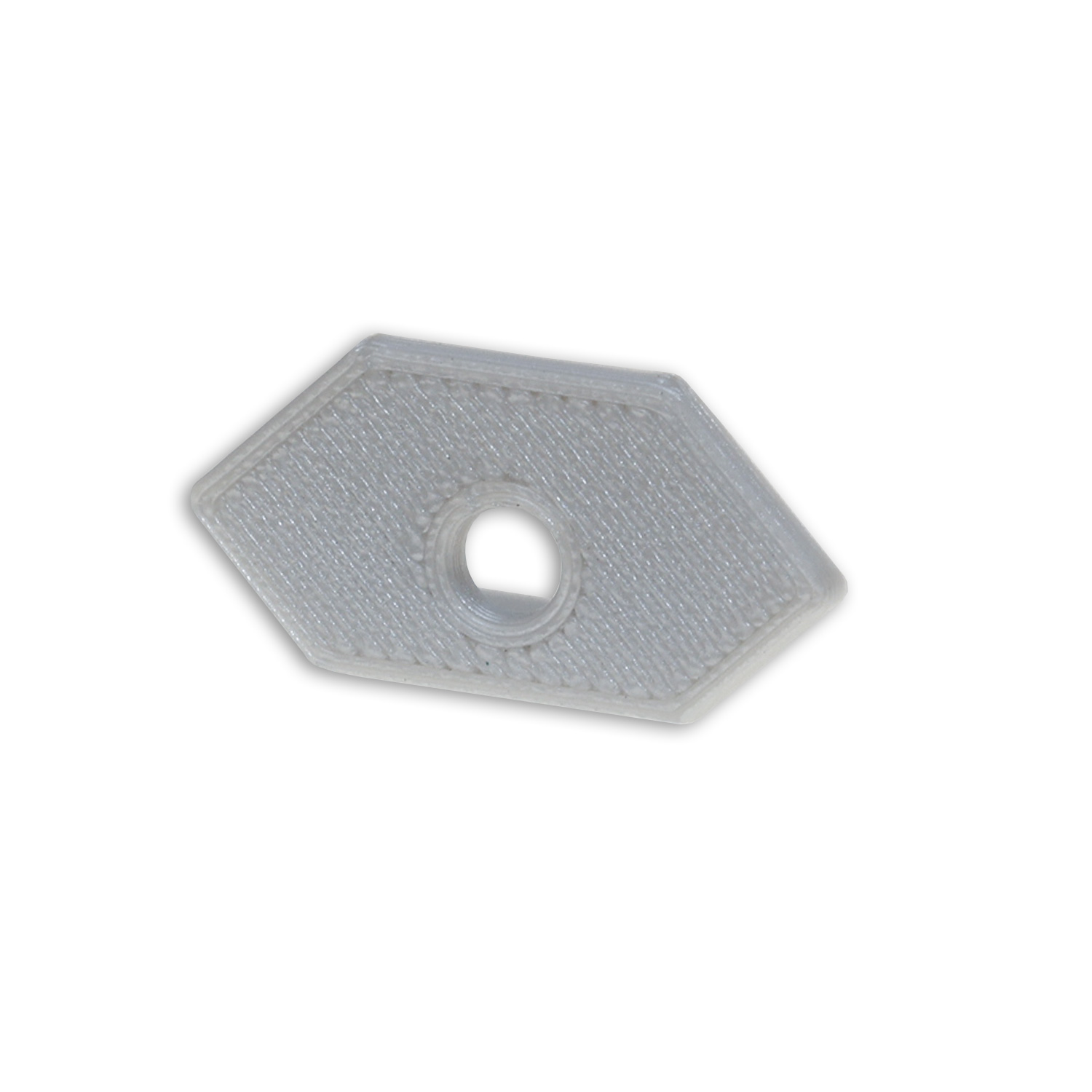 Endkappe E205 für LED Fliesenprofil Ausseneck, mit Kabeldurchführung, 1STK