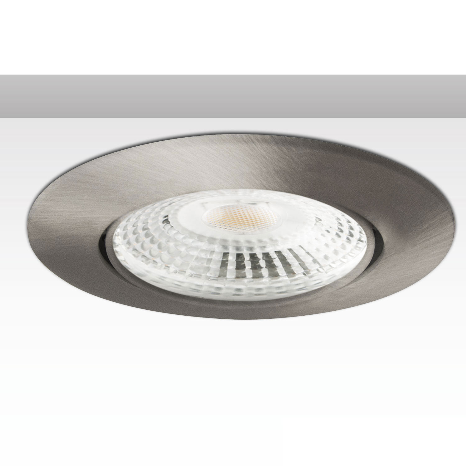 Einbaurahmen Ion rund, Loch 73mm, nickel satin, für GU10/MR16 Spots