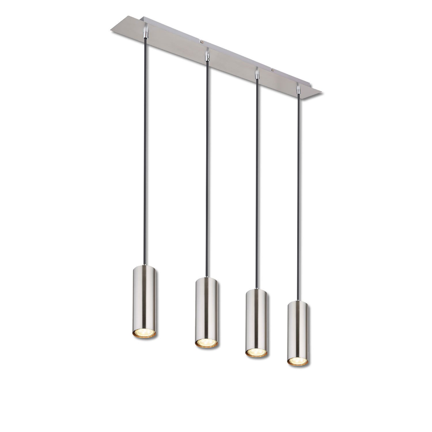 Hängeleuchte nickel matt, 4xGU10 Fassung, exkl. Leuchtmittel