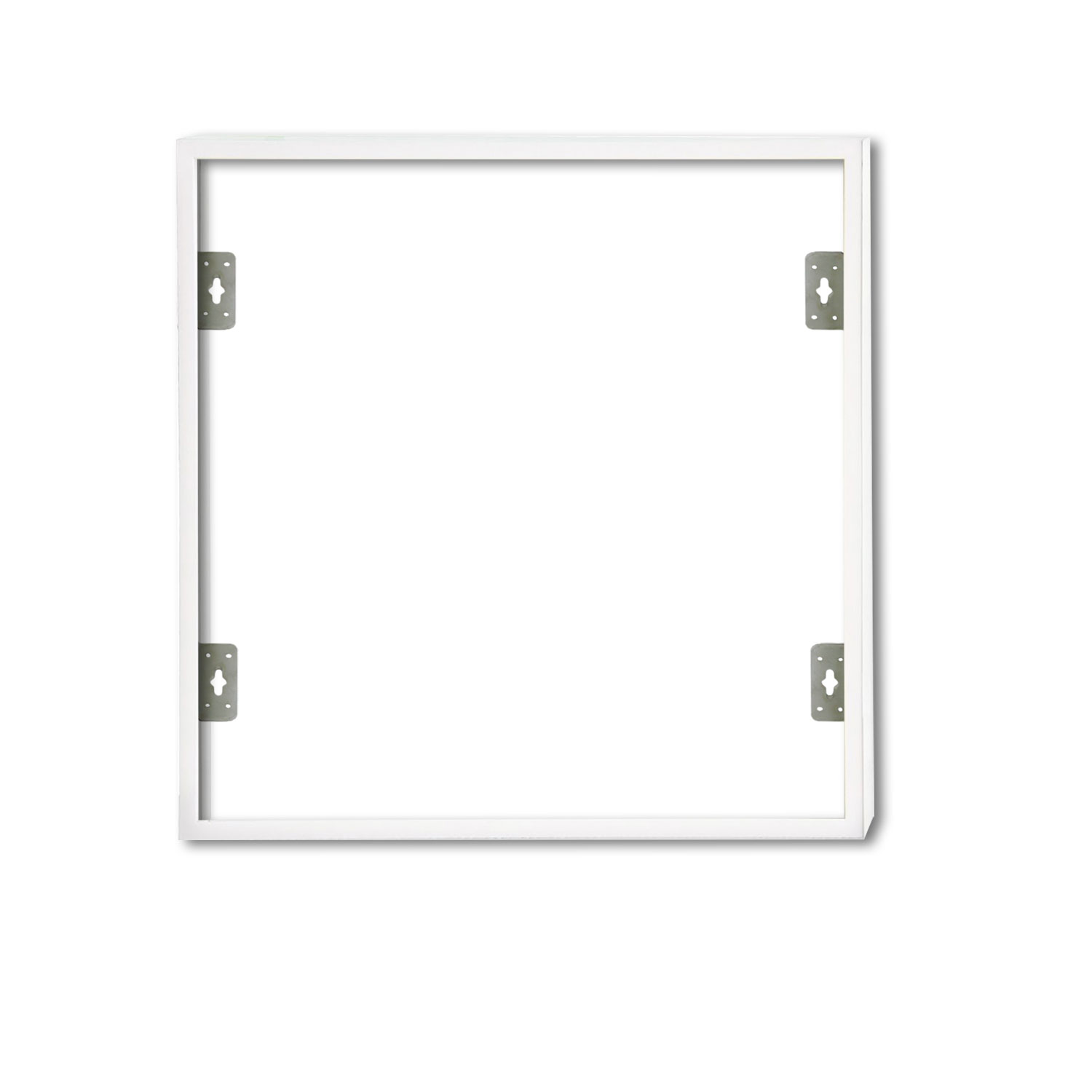 Aufbaurahmen weiß RAL 9016, Höhe 7cm, für LED Panels 600×600, steckbare Schnellmontage