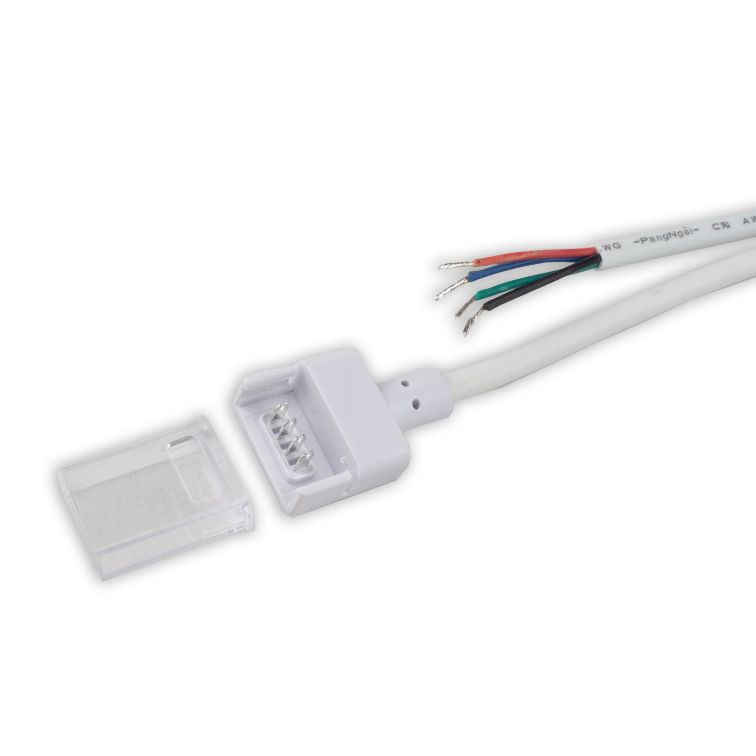 Kontakt-Kabelanschluss 200cm O1-412 für 4-pol. IP68 Flexstripes mit Breite 12mm und Pitch >8mm