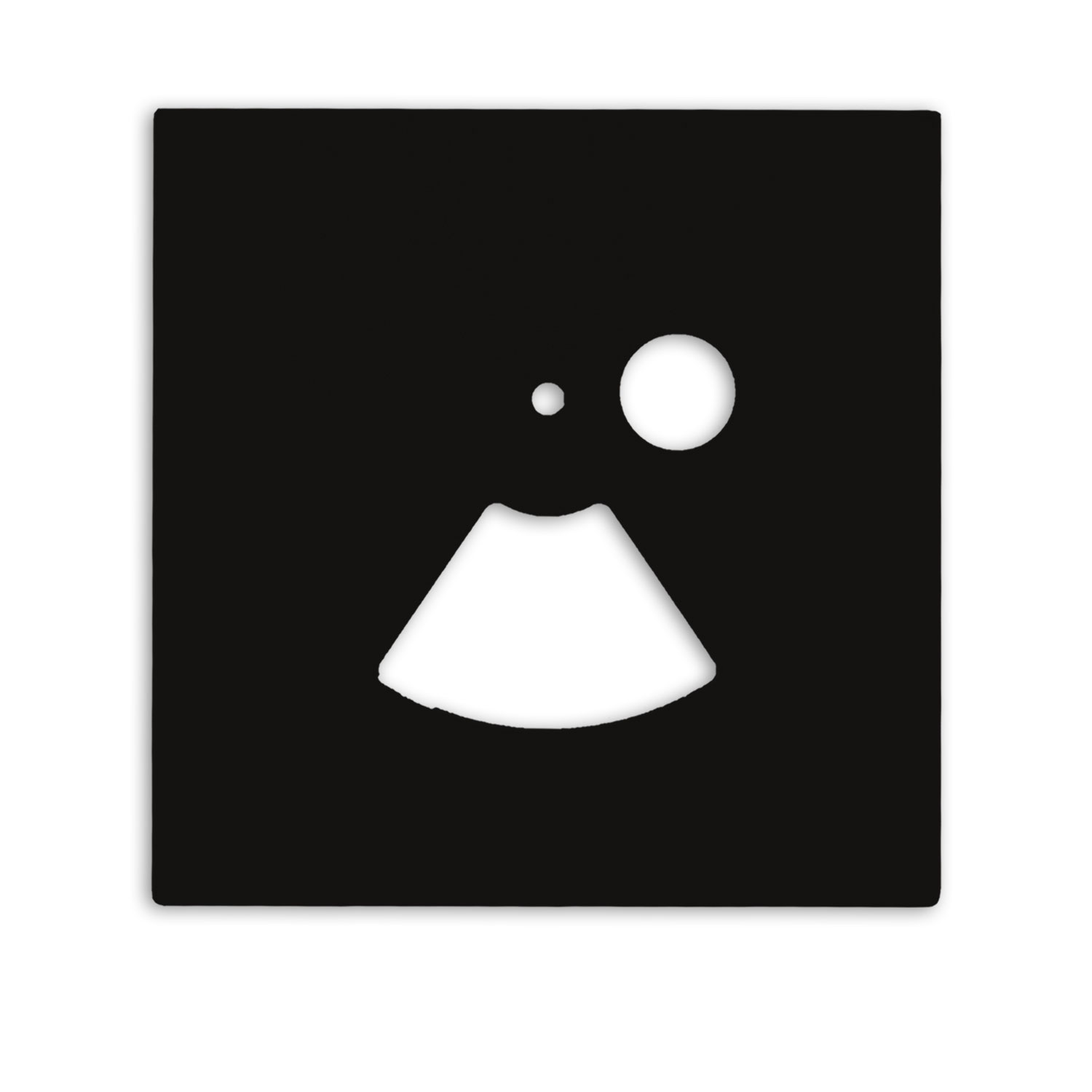 Cover Aluminium eckig 2 schwarz, für Wandeinbauleuchte Sys-Wall68 mit PIR Sensor