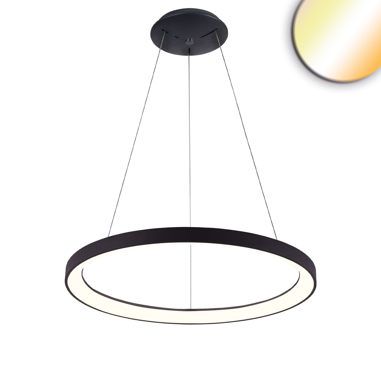 LED Hängeleuchte Orbit 580, schwarz, 48W, rund, ColorSwitch 3000|3500|4000K, dimmbar