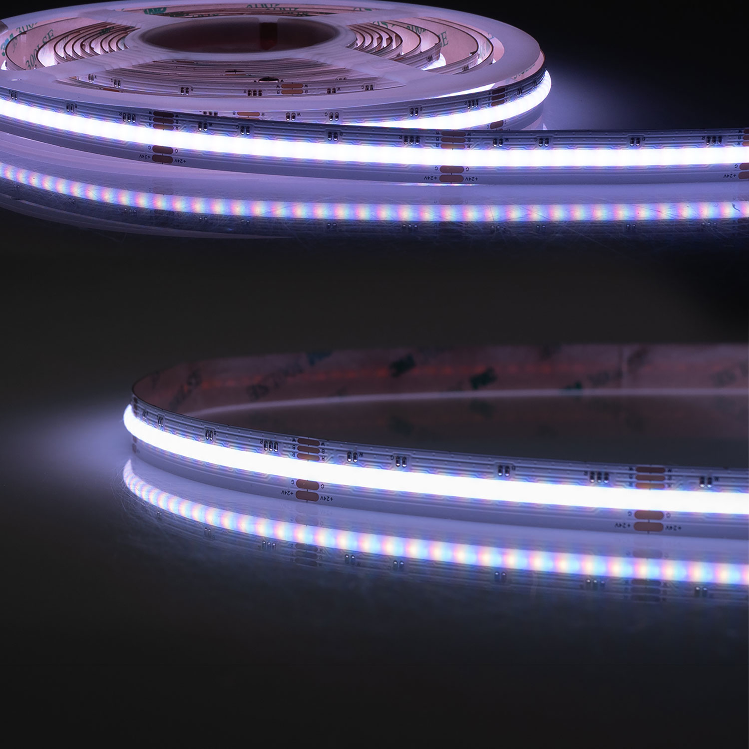 LED COB RGB+3000K Linear Flexband, 24V DC, 20W, IP20, 5m Rolle, 896 LED/m