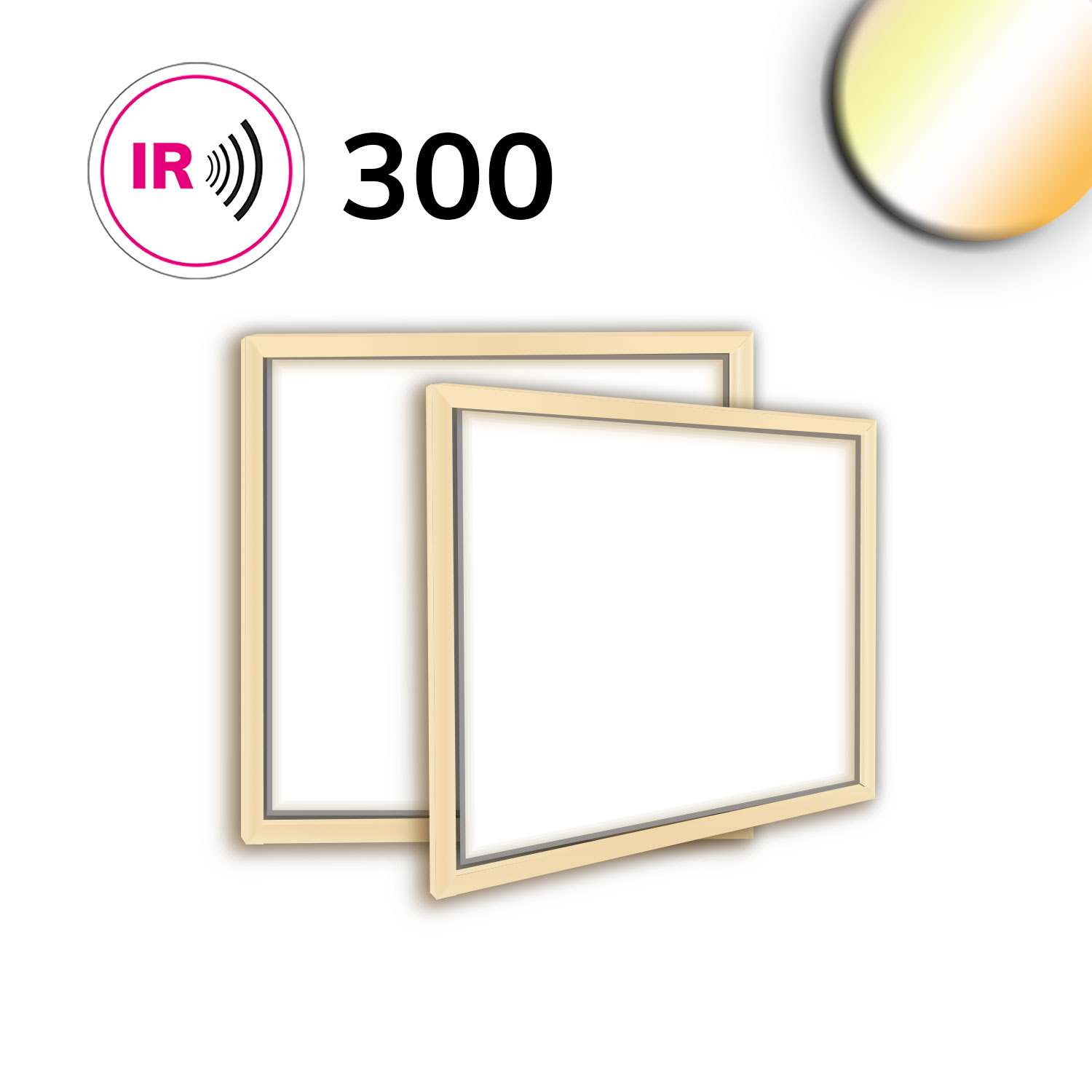 LED Leuchtrahmen H25, Innenformat 595x595mm, 50W, weißdynamisch, CRI92