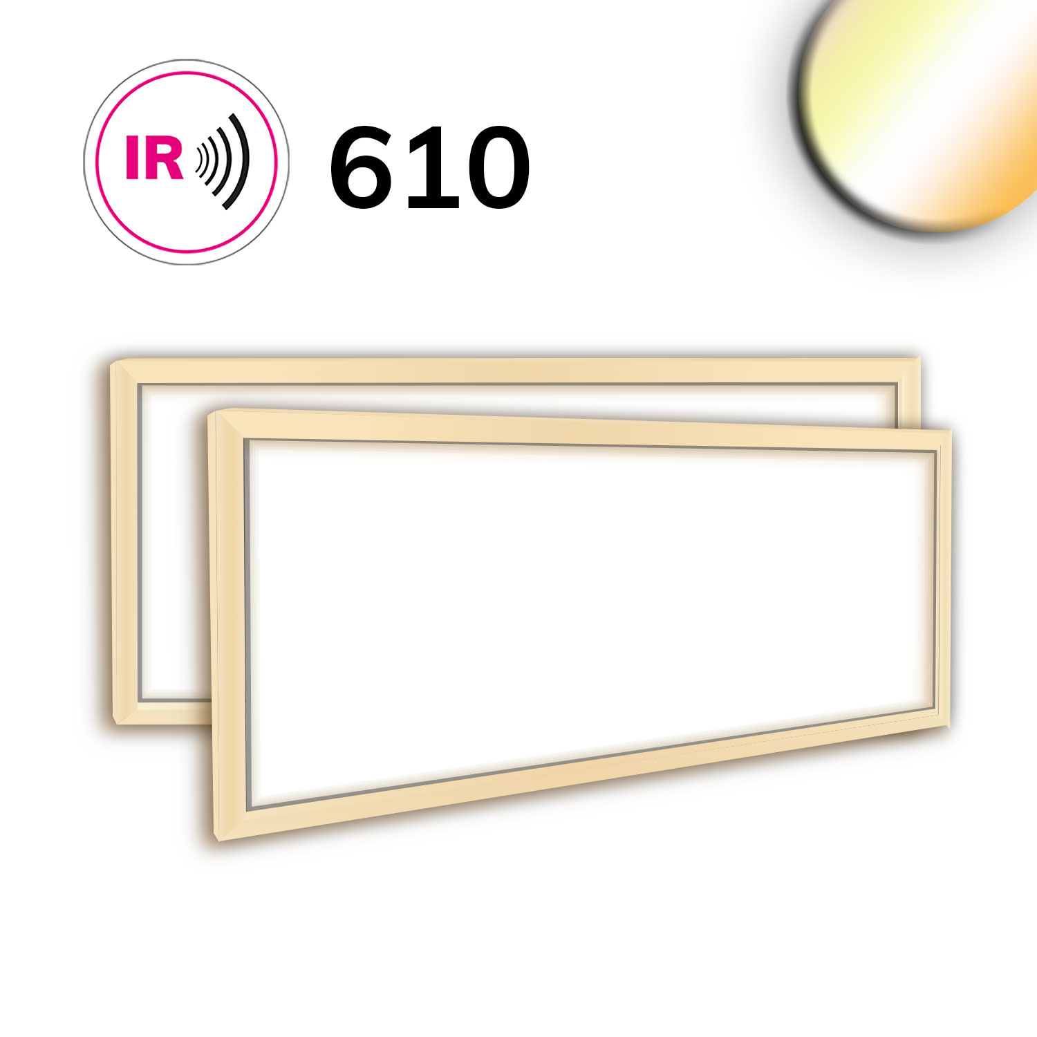 LED Leuchtrahmen H25, Innenformat 500x1192mm, 70W, weißdynamisch, CRI92
