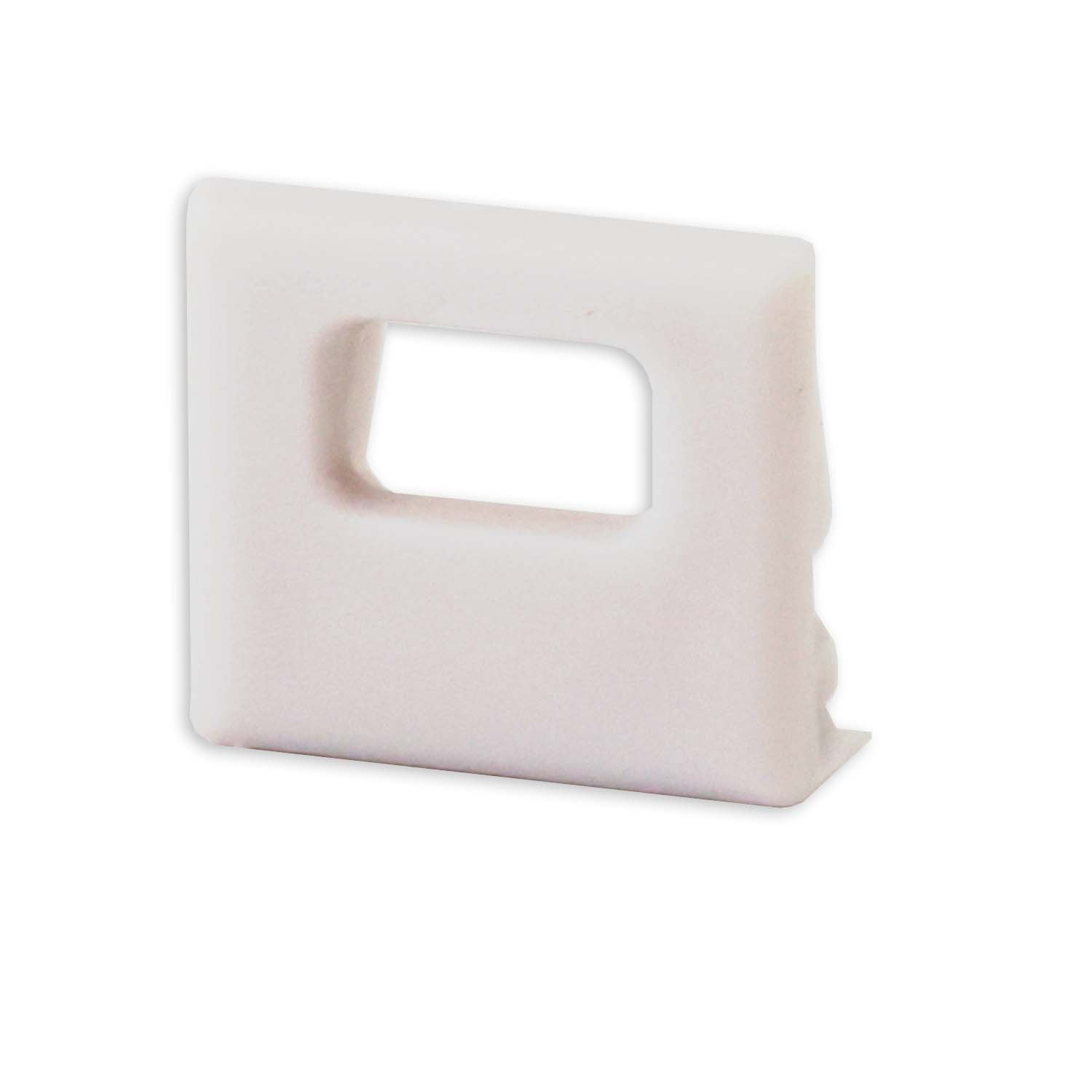 Endkappe EC82W weiß für Profil SURF10 mit Kabeldurchführung, 1 STK