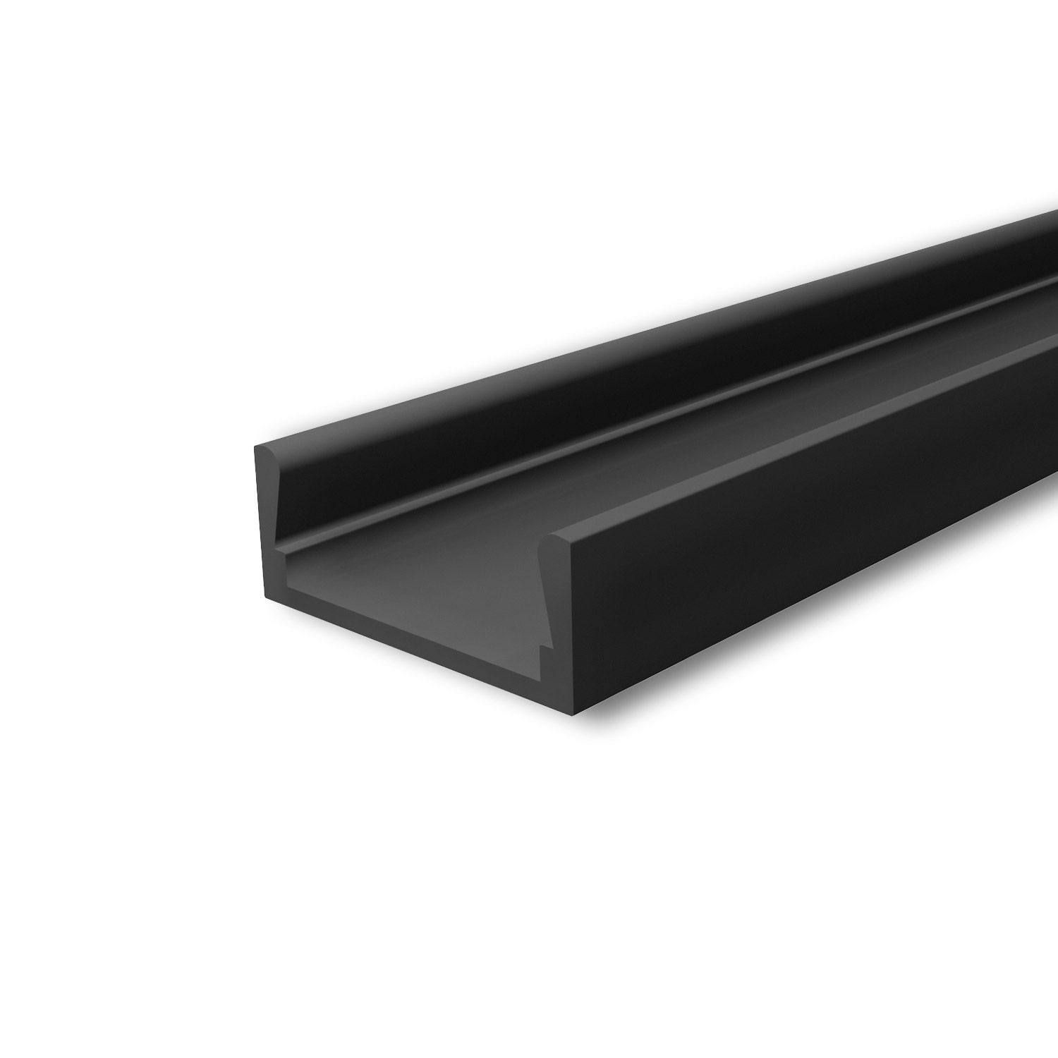LED Montageprofil MINI-AB V2, schwarz RAL9005 L: 200cm