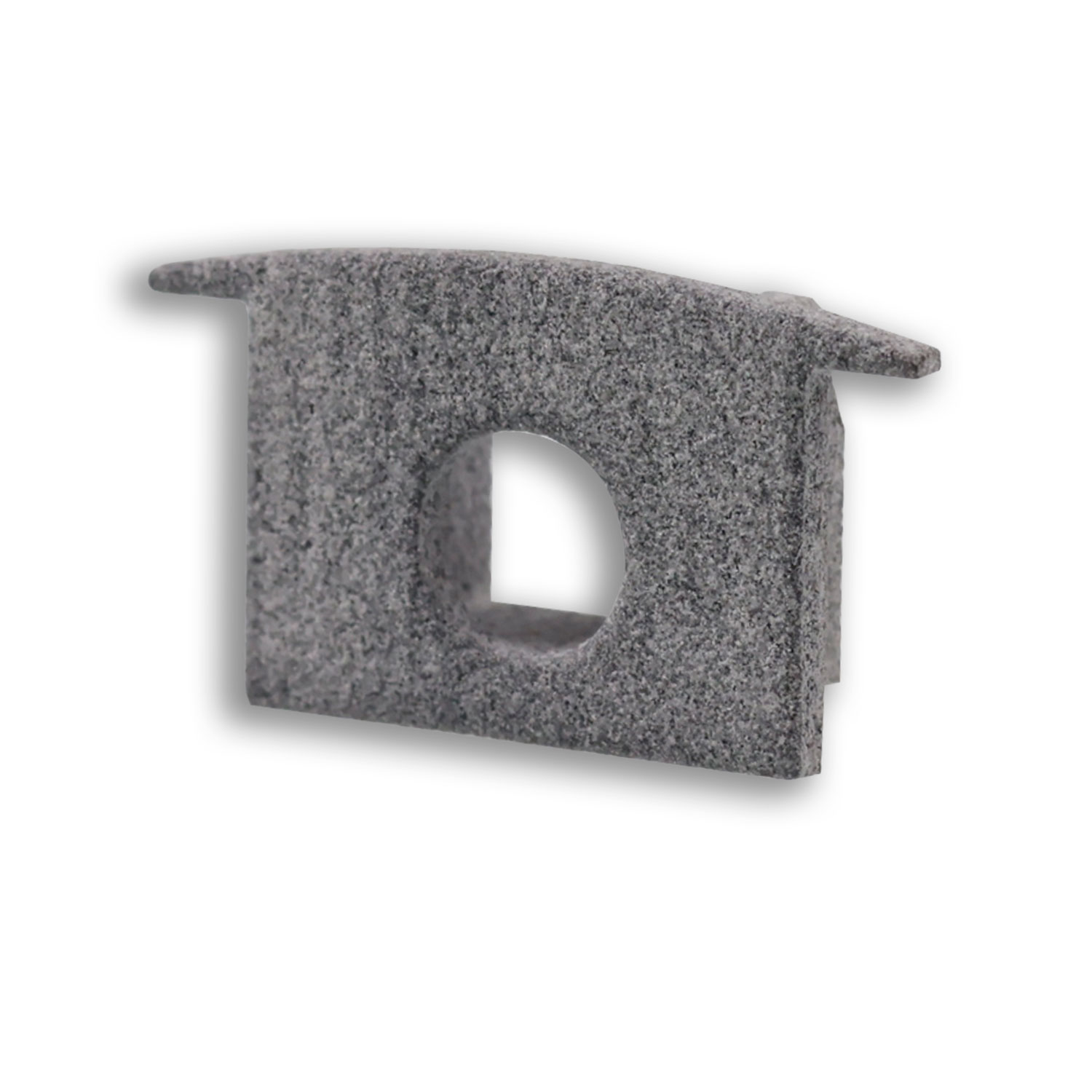 Endkappe EC228 für Profil MAXI-EB V2, grau, gerade, mit Kabeldurchführung, 1 STK