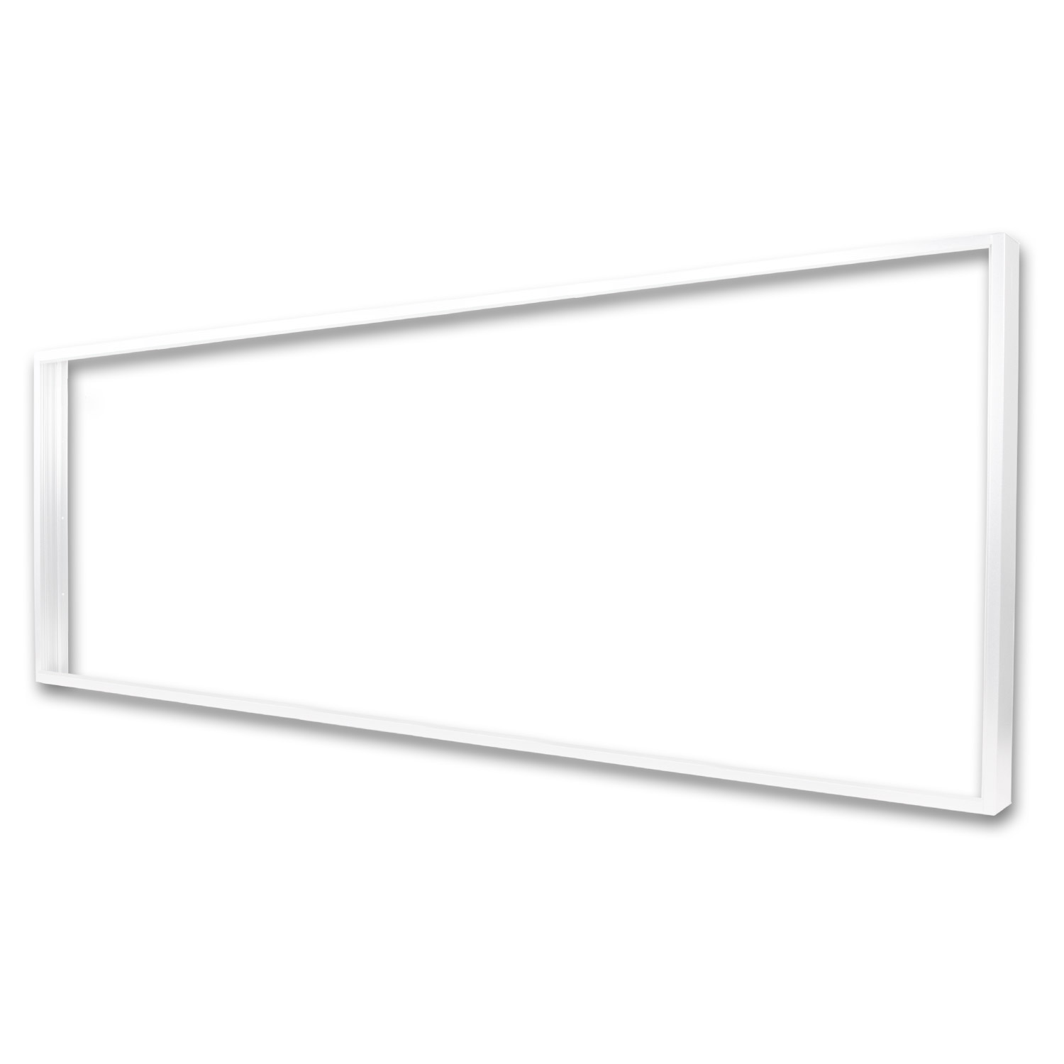Aufbaurahmen weiß RAL 9016, Höhe 7cm, für LED Panels 308×1245, steckbare Schnellmontage