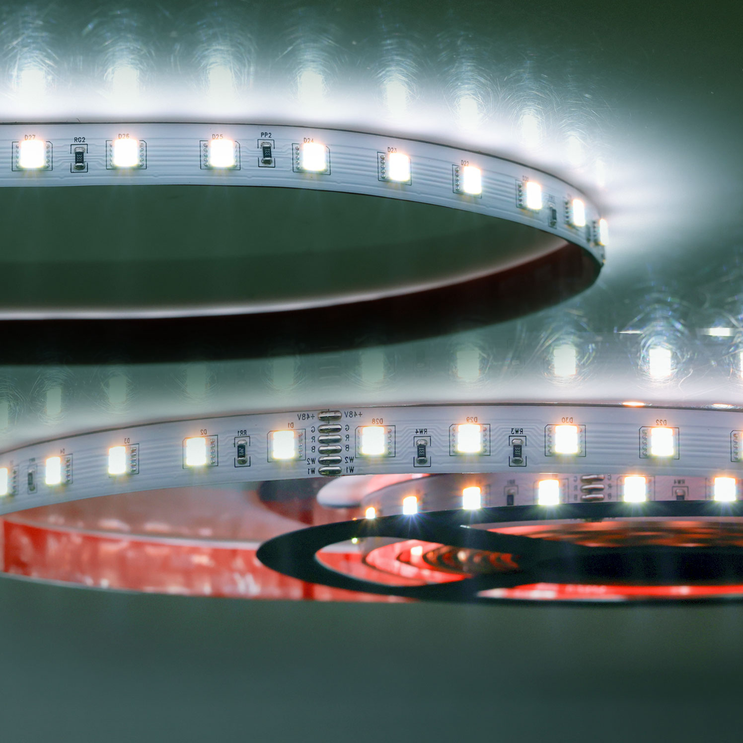 LED SIL RGB+WW+KW CCT Flexband, 48V DC, 17W, IP20, 5in1 Chip, 10m Rolle, 60 LED/m