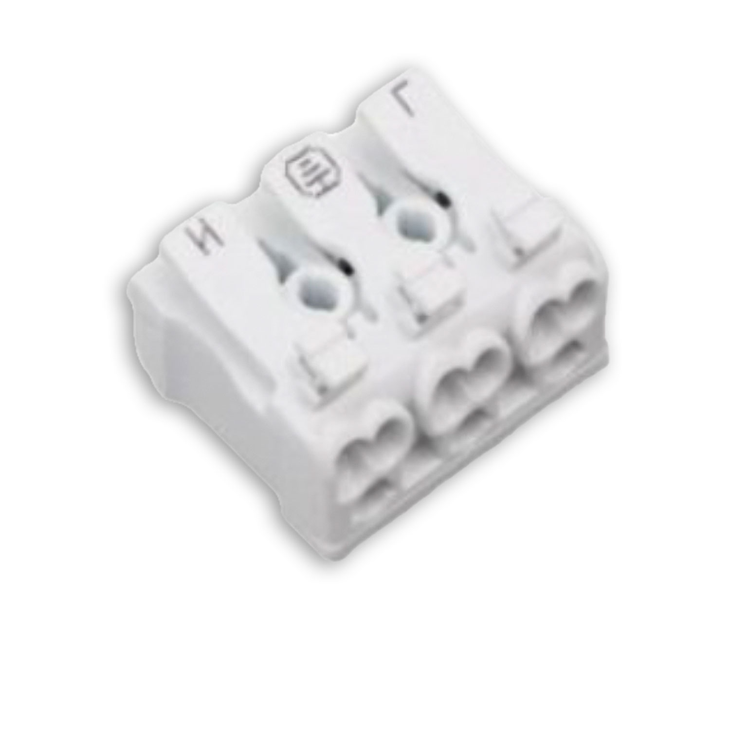 Anschlussklemme 2×3-polig, 0,5-2,5mm², max. 450V/16A