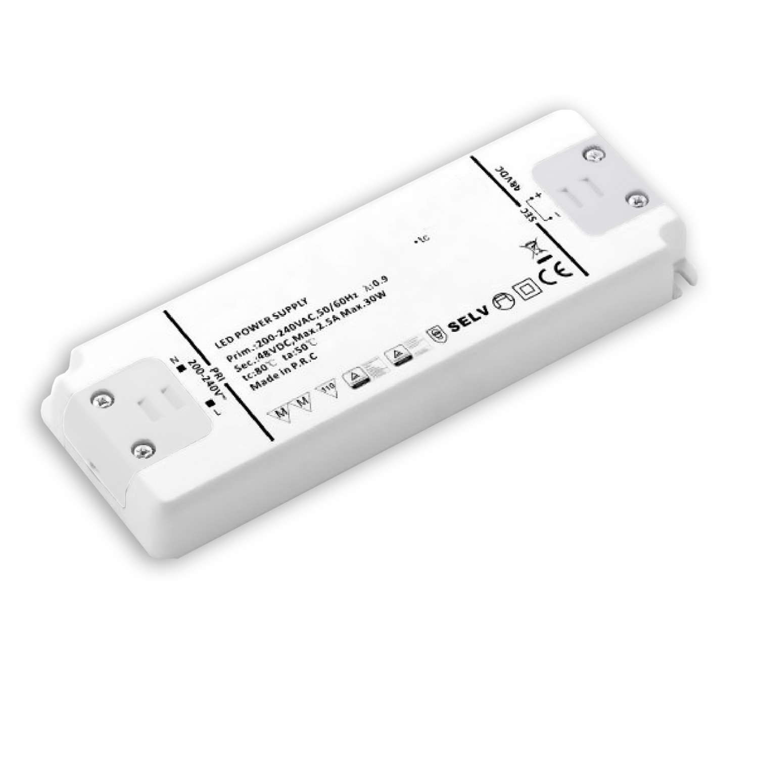 LED Trafo 48V/DC, 0-60W, SELV, ultraflach