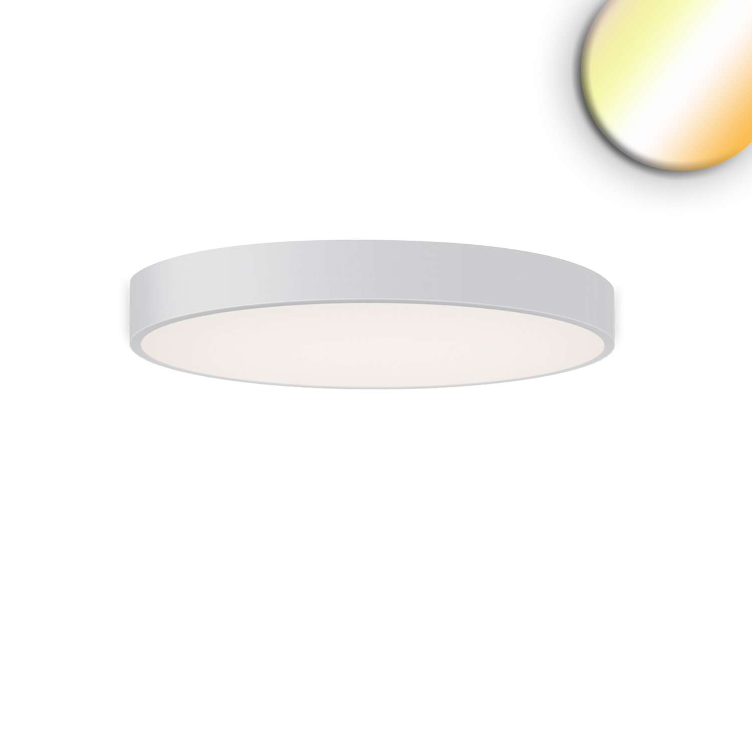 LED Deckenleuchte UGR<19 2H, weiß, 40W|50W, IP42, DN600, ColorSwitch 2700|3000|4000K, dimmbar