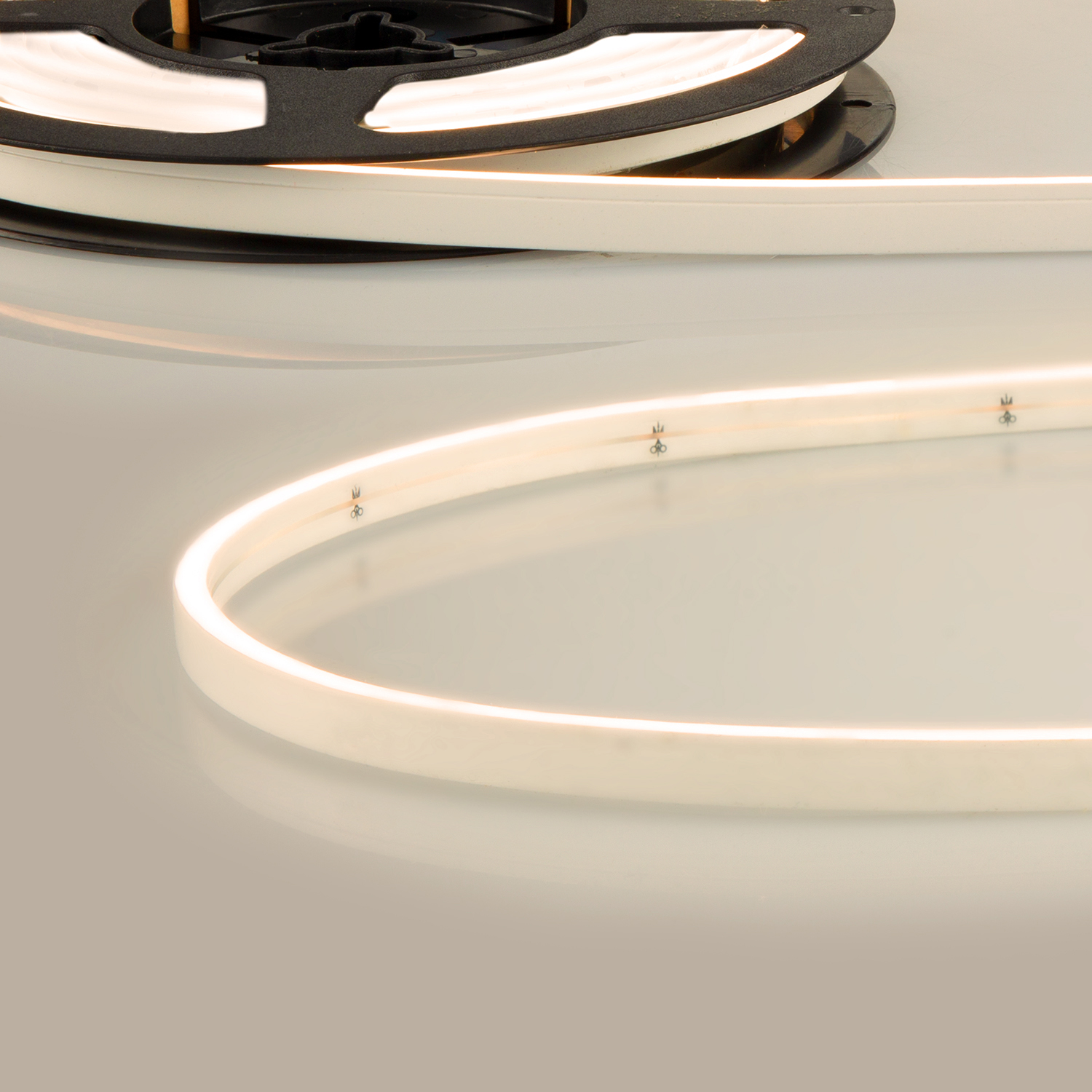 LED NEON930 Flexband B04H08, 24V DC, 10W, IP67, 3000K, 5m Rolle, 180 LED/m, inkl. Montageclips